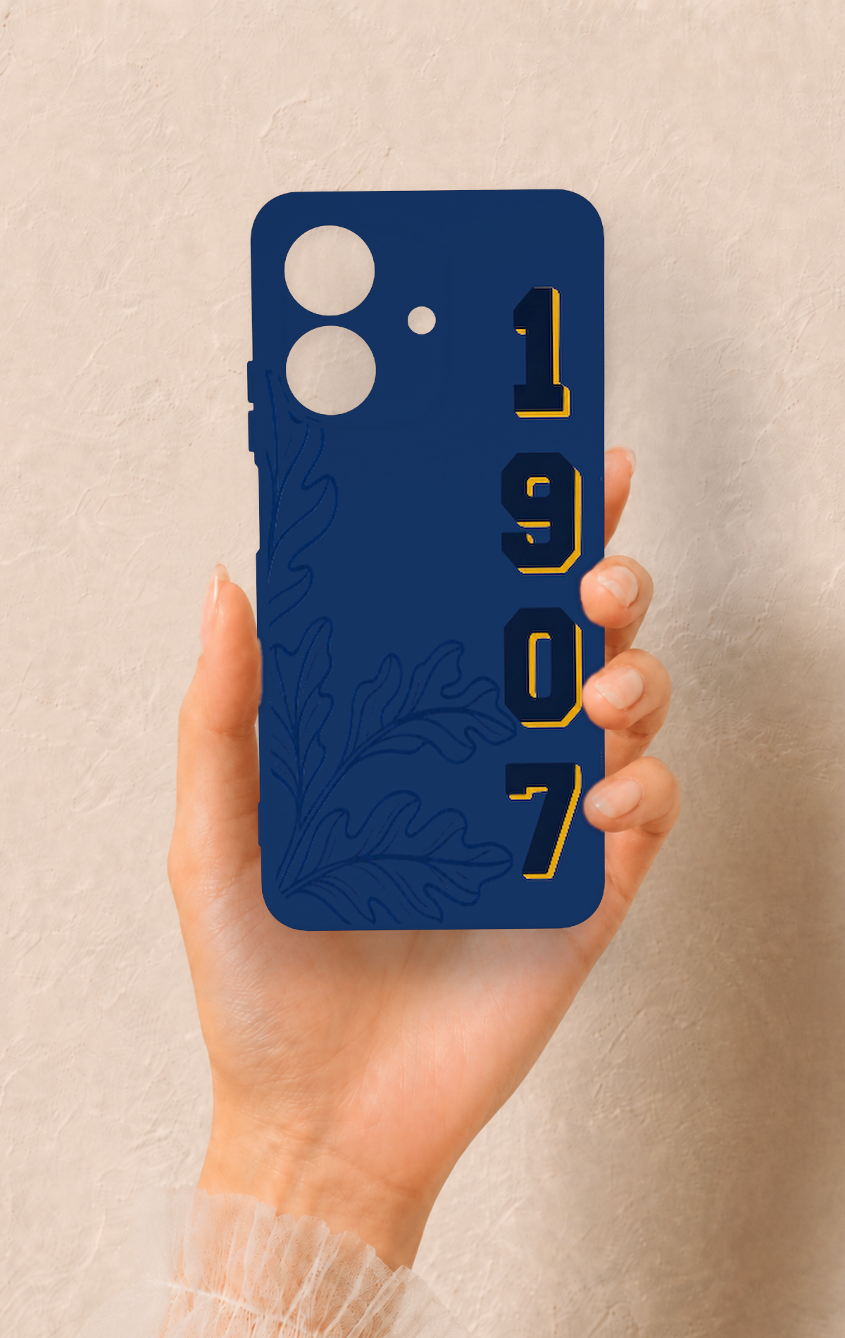 Realme Note 60 Uyumlu 1907 Palamut Desenli Silikon Kılıf