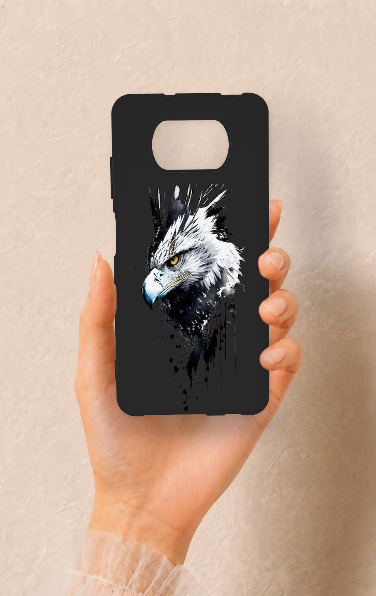 Poco X3 Uyumlu Bald Eagle Desenli Silikon Kılıf