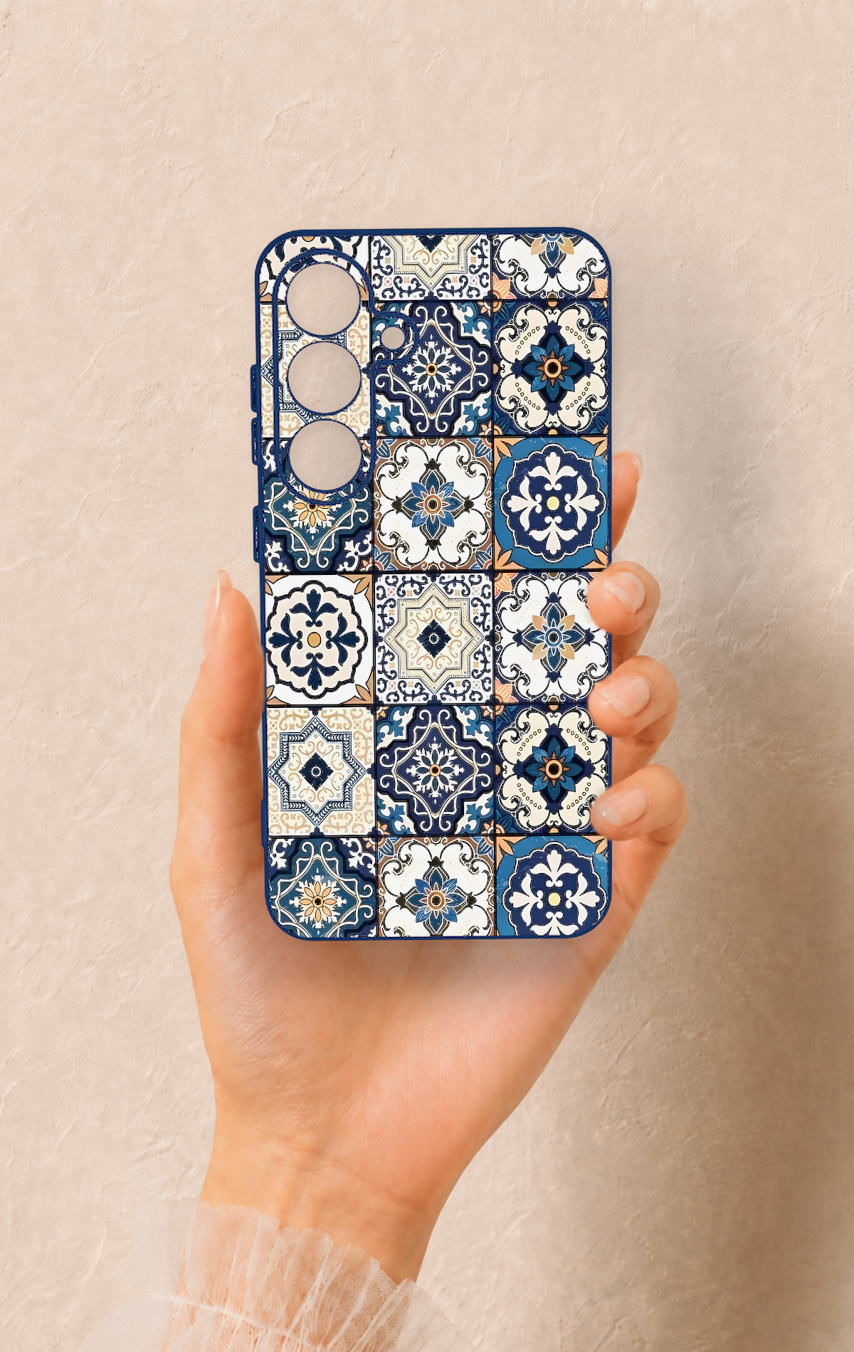 Samsung S25 Uyumlu Mozaik Çini Desenli Silikon Kılıf