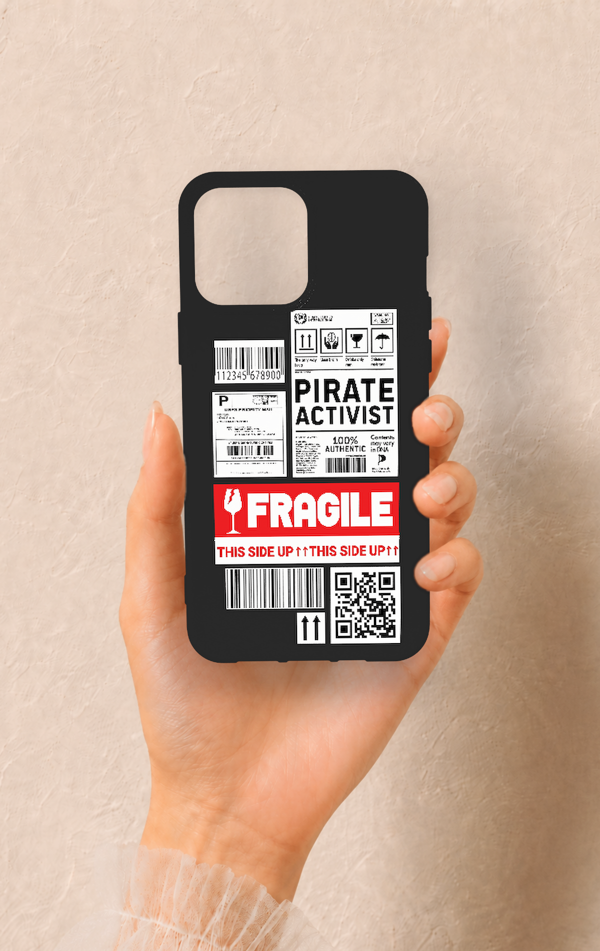 iPhone 13 Pro Max Uyumlu Fragile Desenli Silikon Kılıf