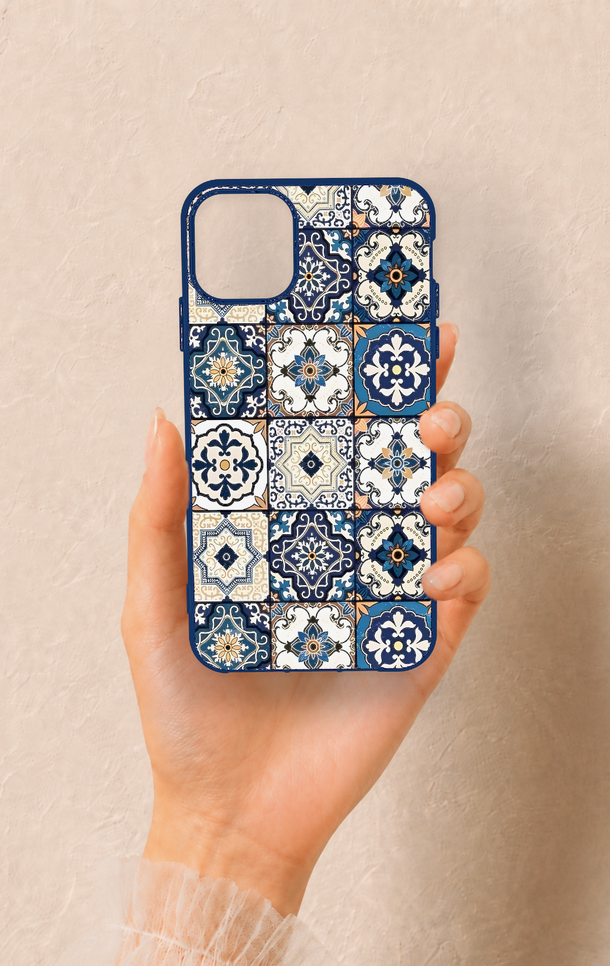 iPhone 11 Pro Max Uyumlu Mozaik Çini Desenli Silikon Kılıf