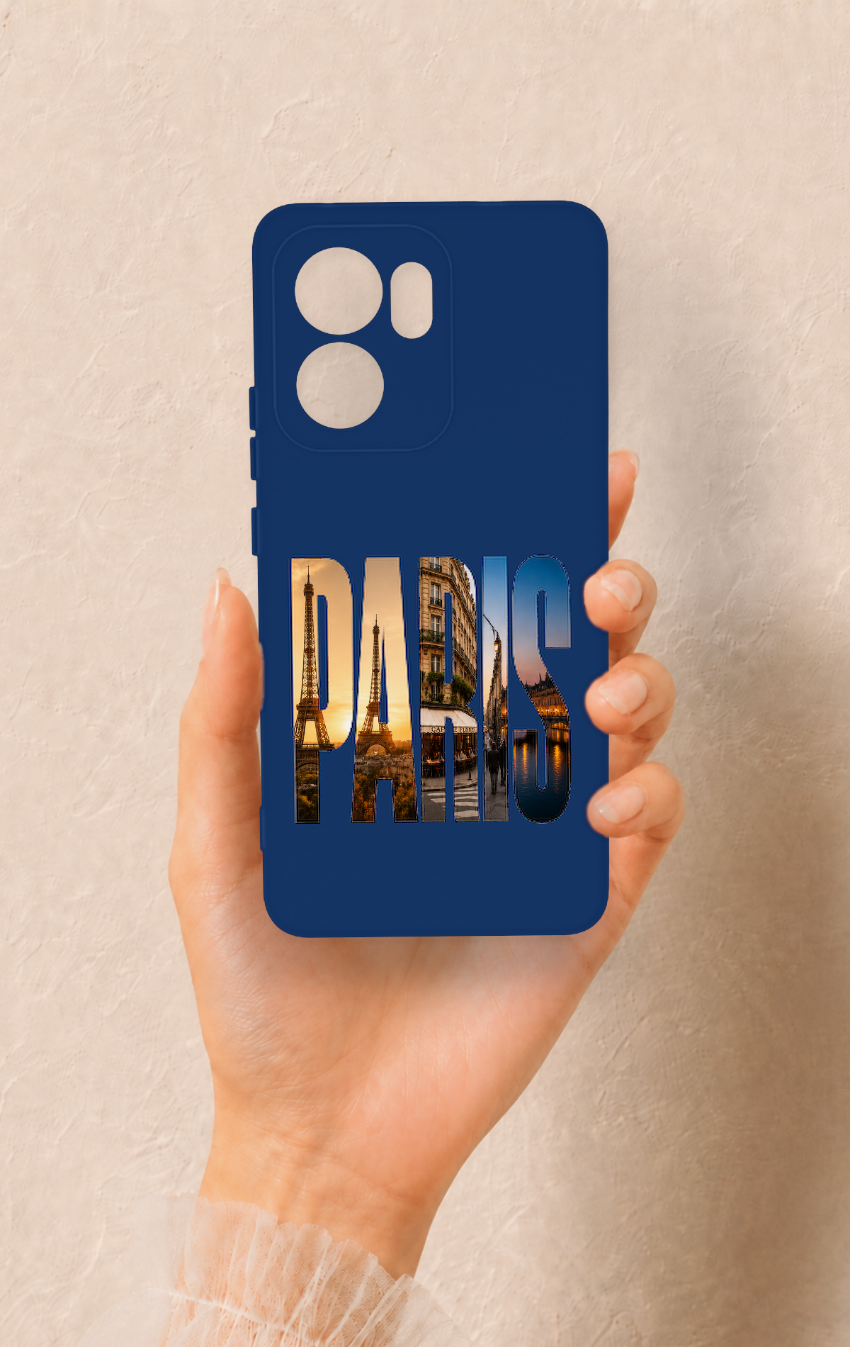 Oppo Reno 13F Uyumlu Paris Desenli Silikon Kılıf