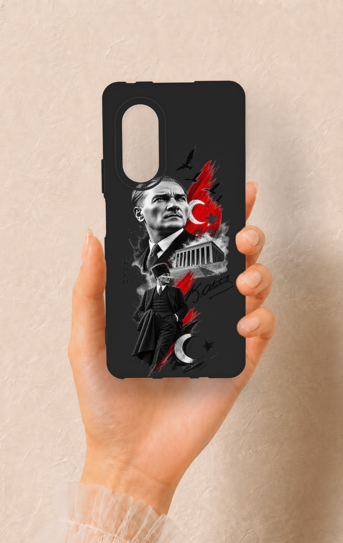 Huawei Nova 9Se Uyumlu Atatürk Anıtkabir Desenli Silikon Kılıf