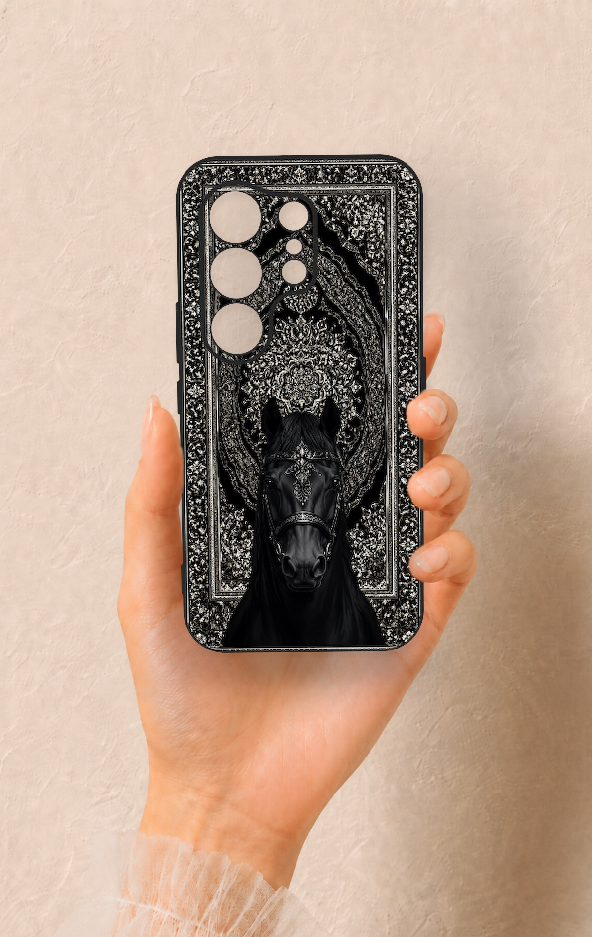 Tecno Camon 50 Uyumlu Etnik At Figürü Desenli Silikon Kılıf