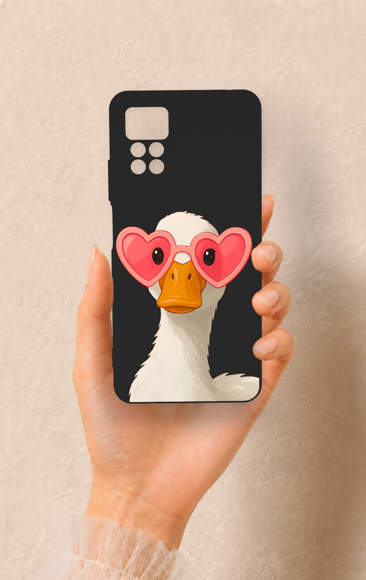 Redmi Note 11 Pro 4G Uyumlu Aşık Ördek Desenli Silikon Kılıf