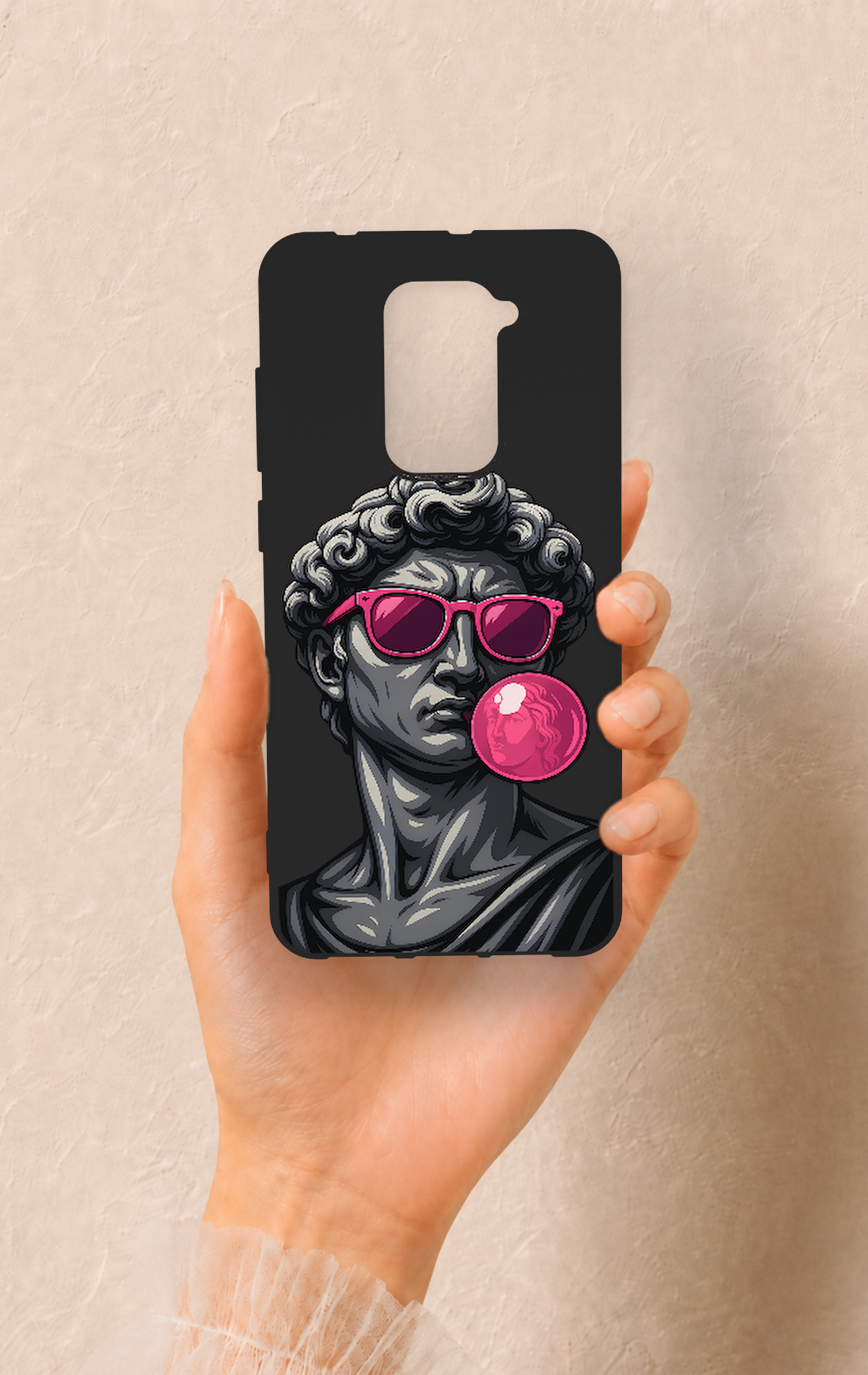 Redmi Note 9 Uyumlu Pop David Desenli Silikon Kılıf