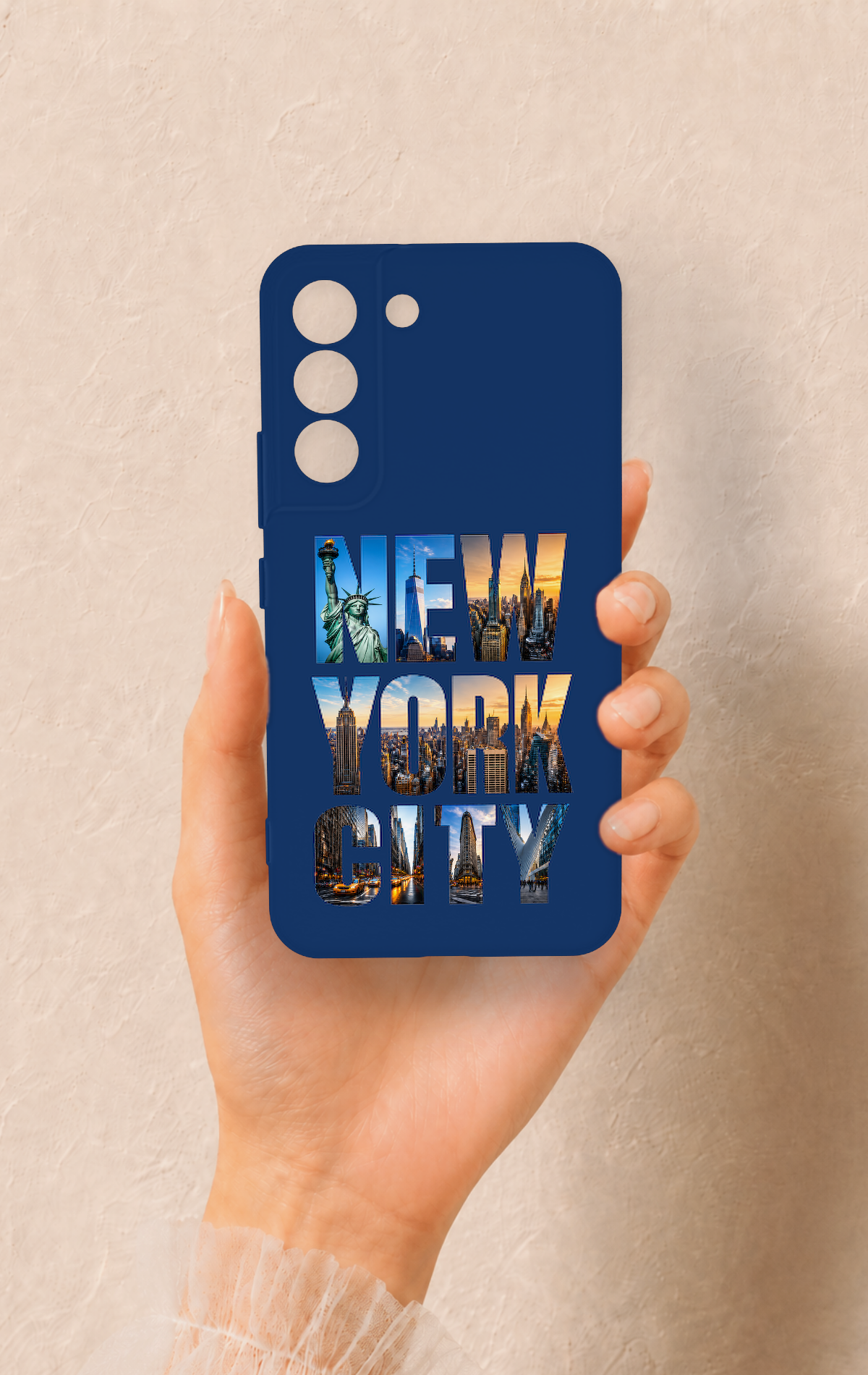Samsung S22 Uyumlu New York City Desenli Silikon Kılıf