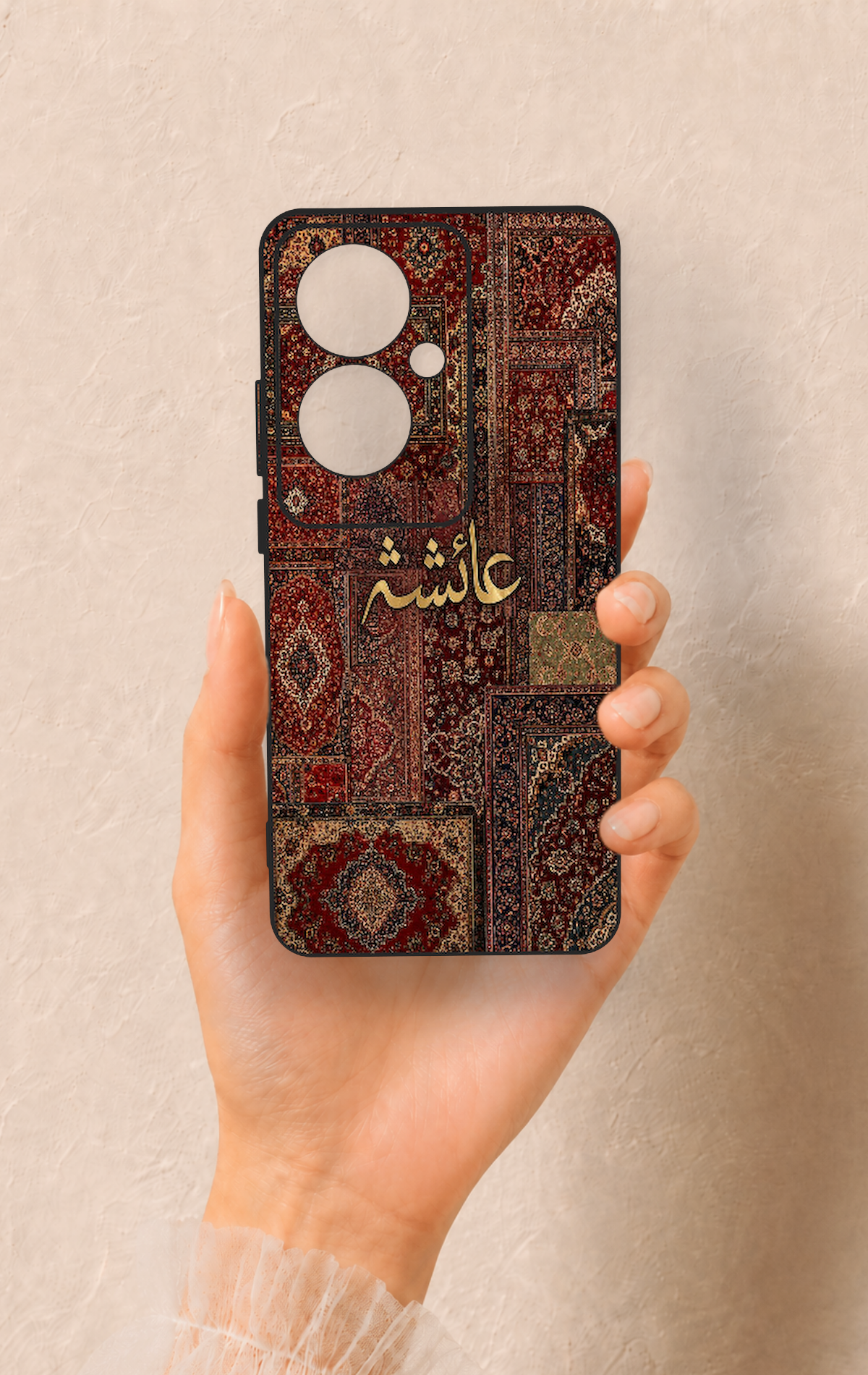 Oppo Reno 11F Uyumlu Vintage Halı Desenli Silikon Kılıf