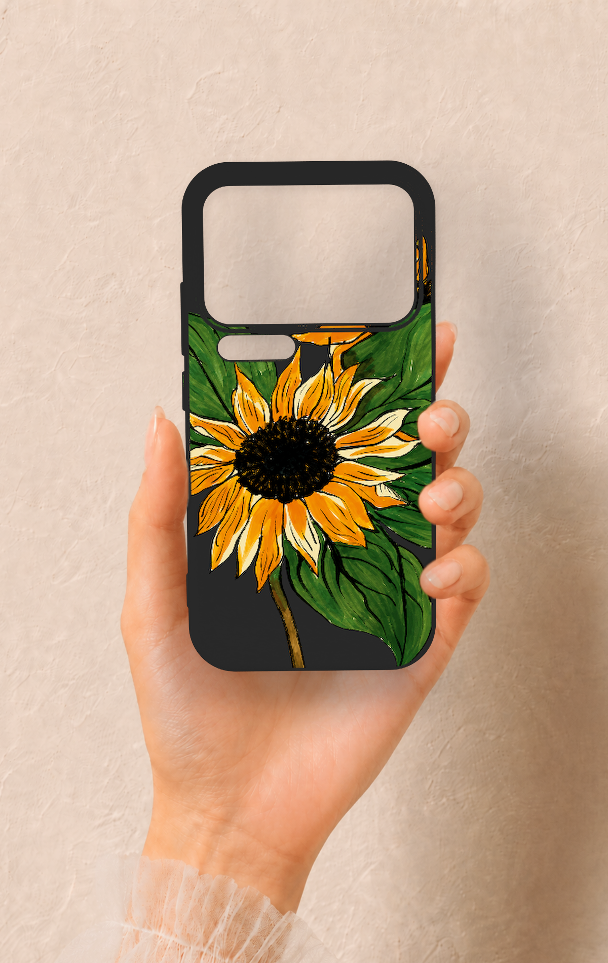 Xiaomi Mi 17 Pro 5G Uyumlu Ay Çiçeği Desenli Silikon Kılıf