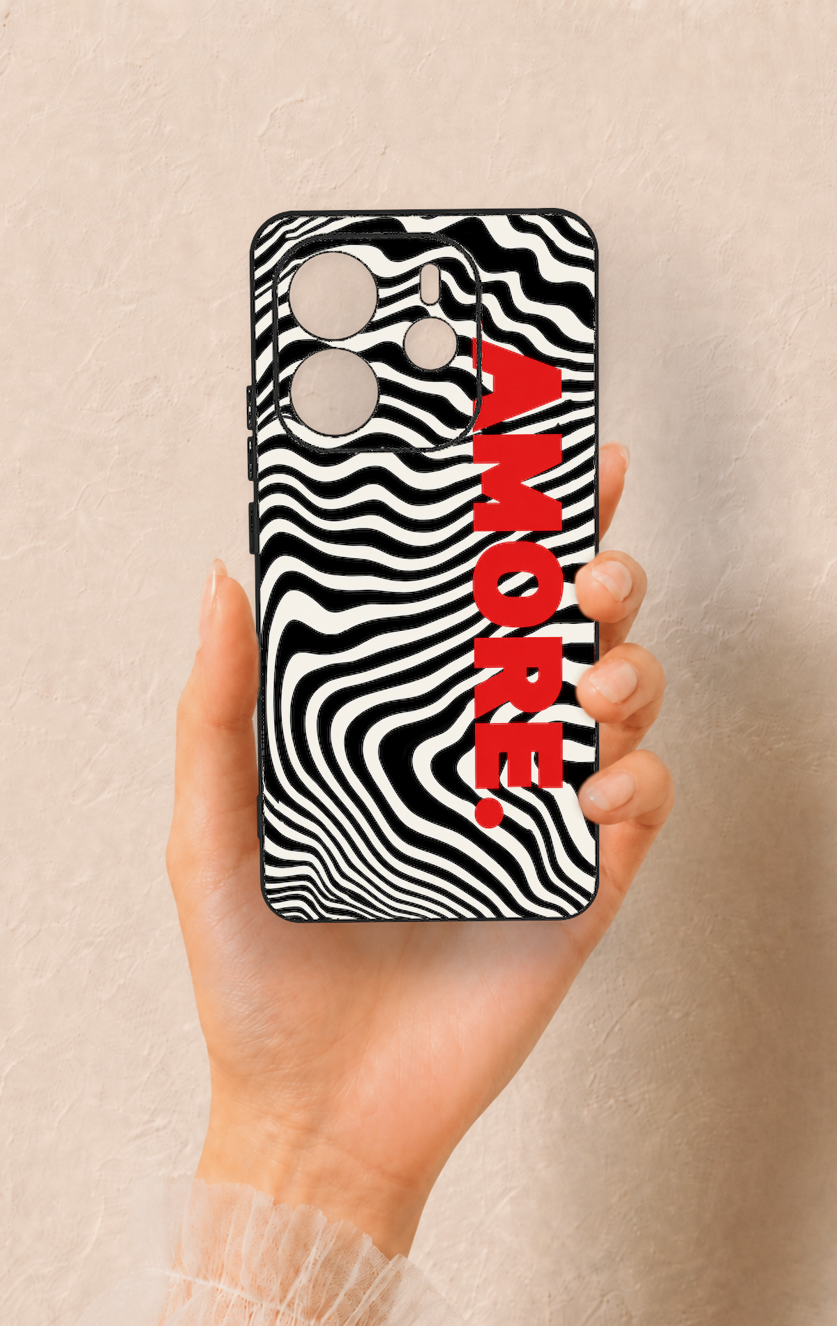 Redmi Note 14 4G Uyumlu Zebra Amore Desenli Silikon Kılıf
