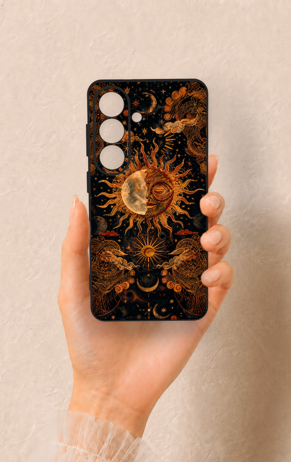 Samsung S26 Uyumlu Mistik Güneş Desenli Silikon Kılıf