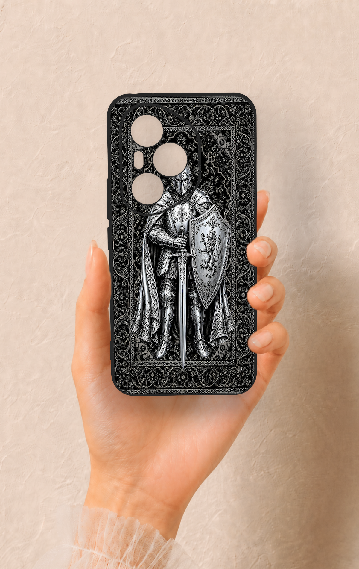 Honor 400 Pro Uyumlu Şövalye Desenli Silikon Kılıf