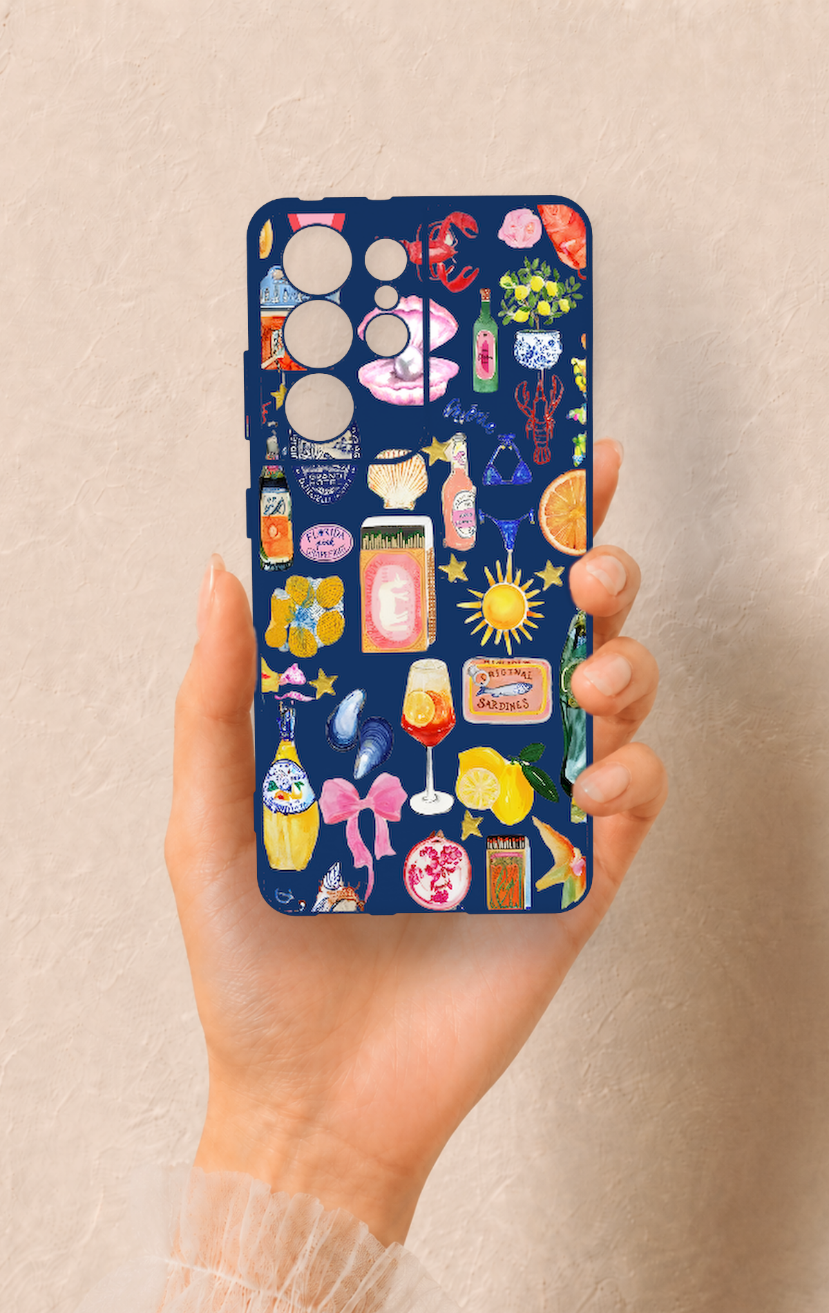 Samsung S21 Ultra Uyumlu Summer Desenli Silikon Kılıf