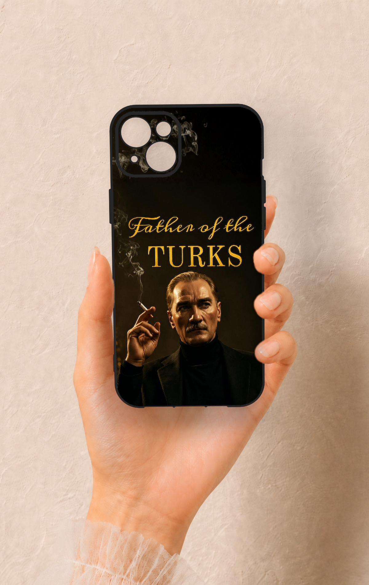 iPhone 14 Plus/15 Plus Uyumlu Father Of The Turks Desenli Silikon Kılıf