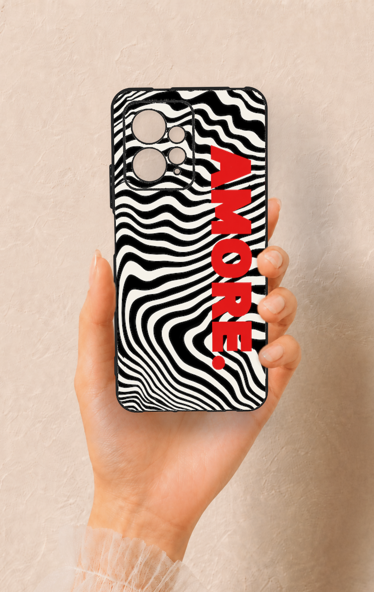 Redmi Note 12 4G Uyumlu Zebra Amore Desenli Silikon Kılıf