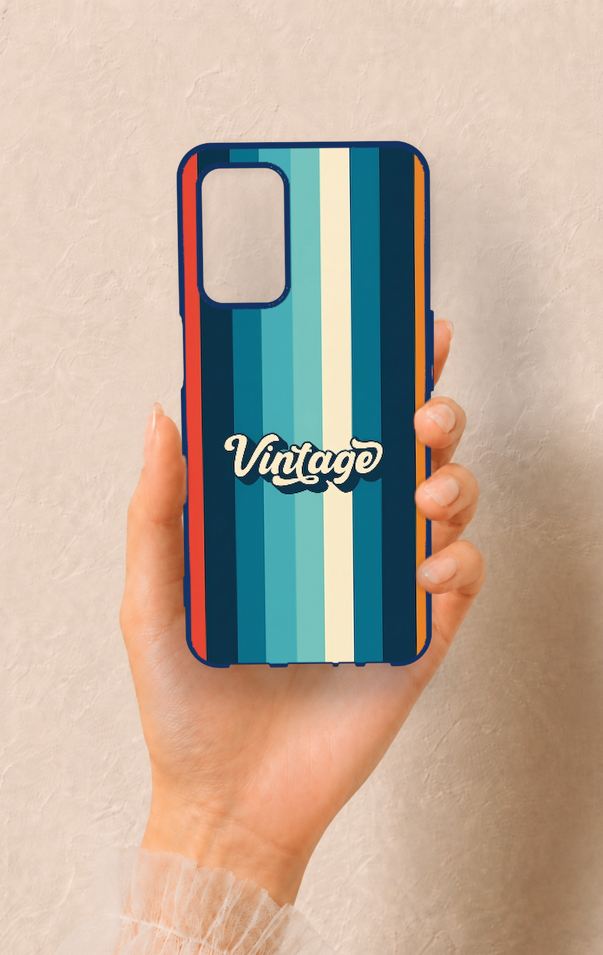 Oppo A55 Uyumlu Vintage Desenli Silikon Kılıf
