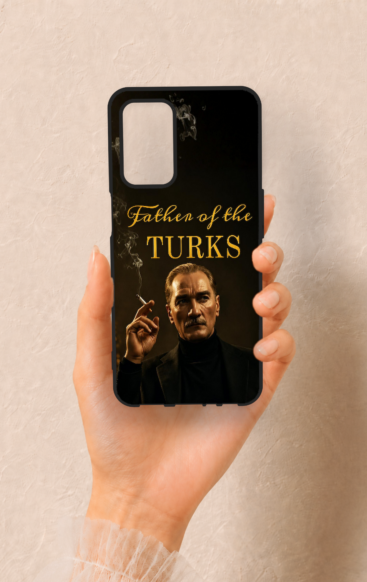 Oppo A55 Uyumlu Father Of The Turks Desenli Silikon Kılıf