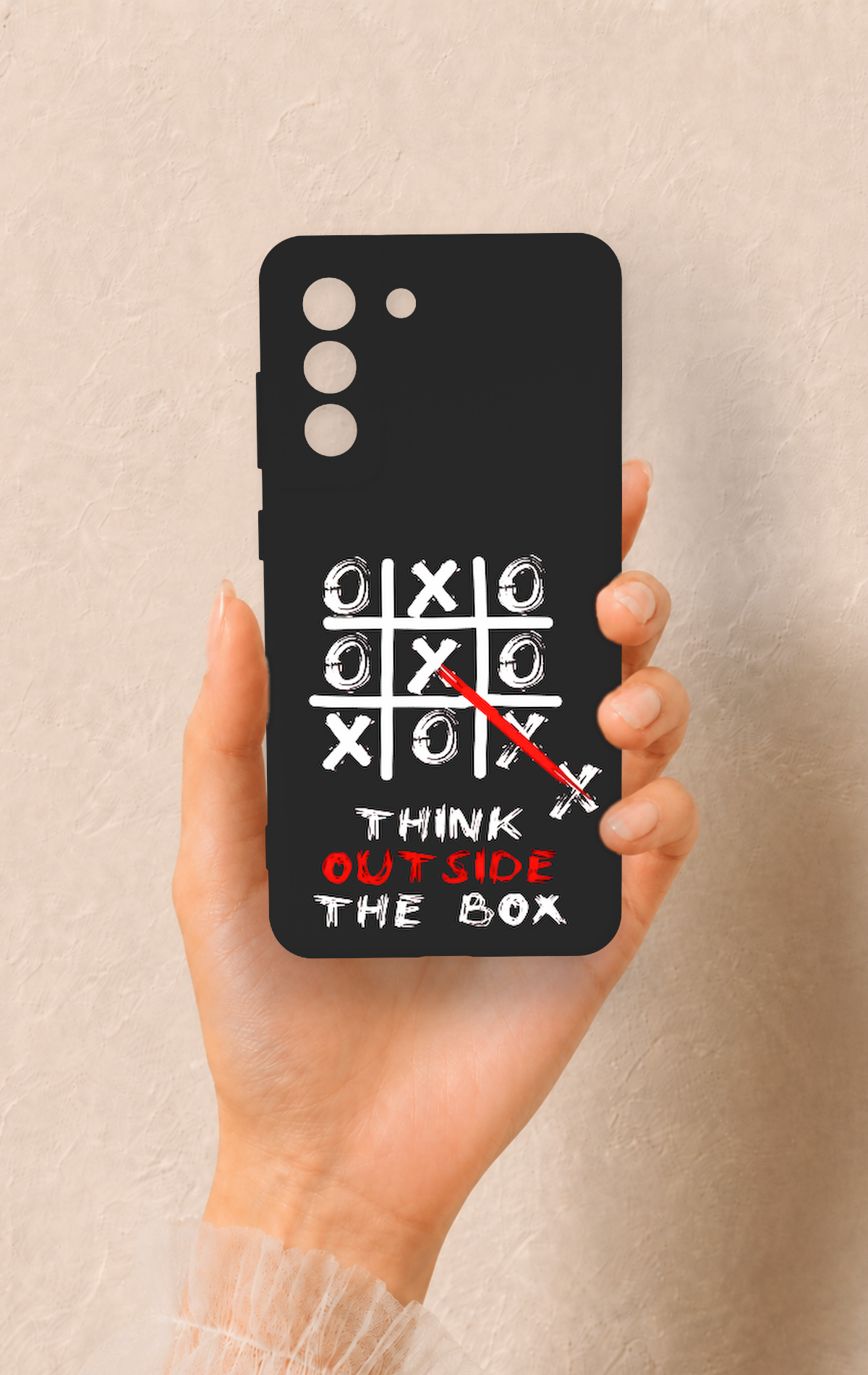 Samsung-S21FE Uyumlu Out Side The Box Desenli Silikon Kılıf