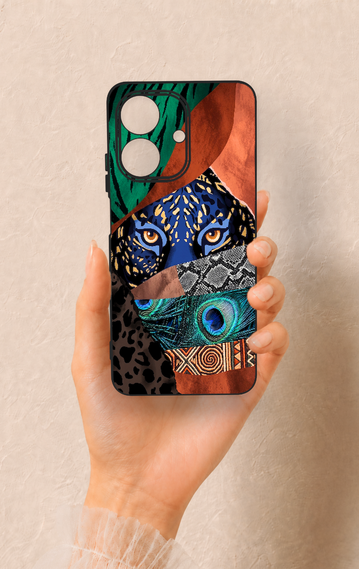 Realme Note 60 Uyumlu Amazon Kaplan Desenli Silikon Kılıf