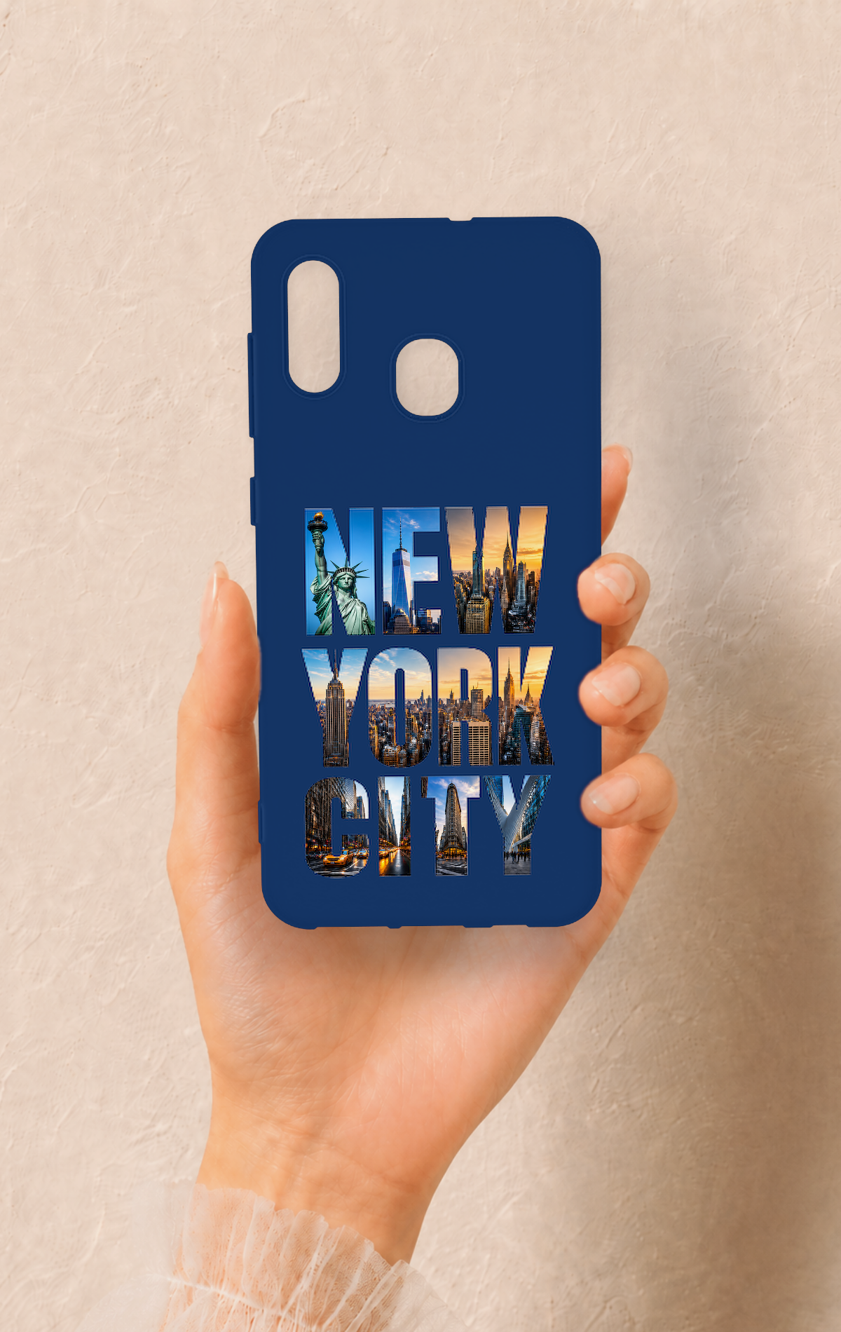 Samsung A20-A30 Uyumlu New York City Desenli Silikon Kılıf