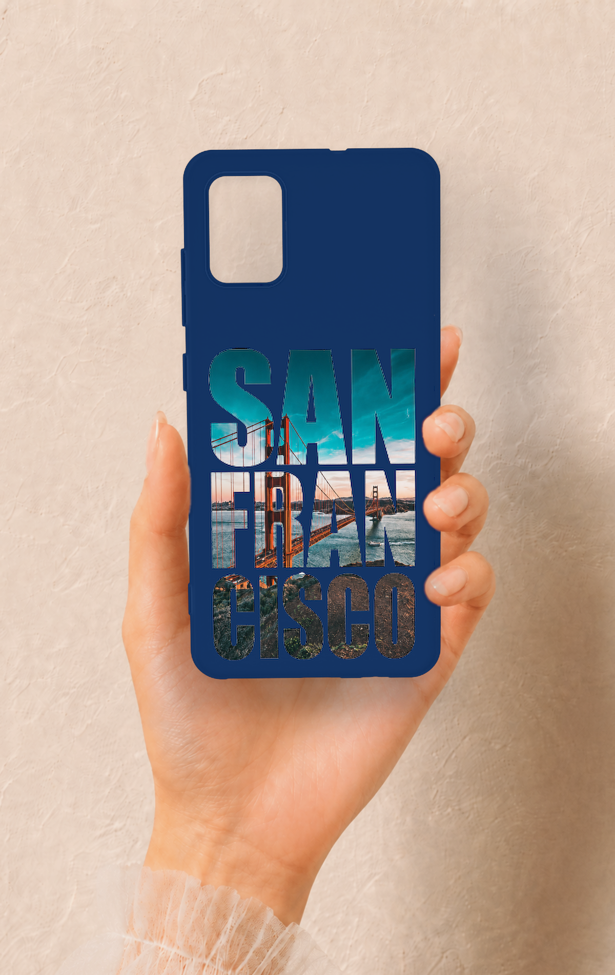 Saamsung A51 Uyumlu San Francisco Desenli Silikon Kılıf