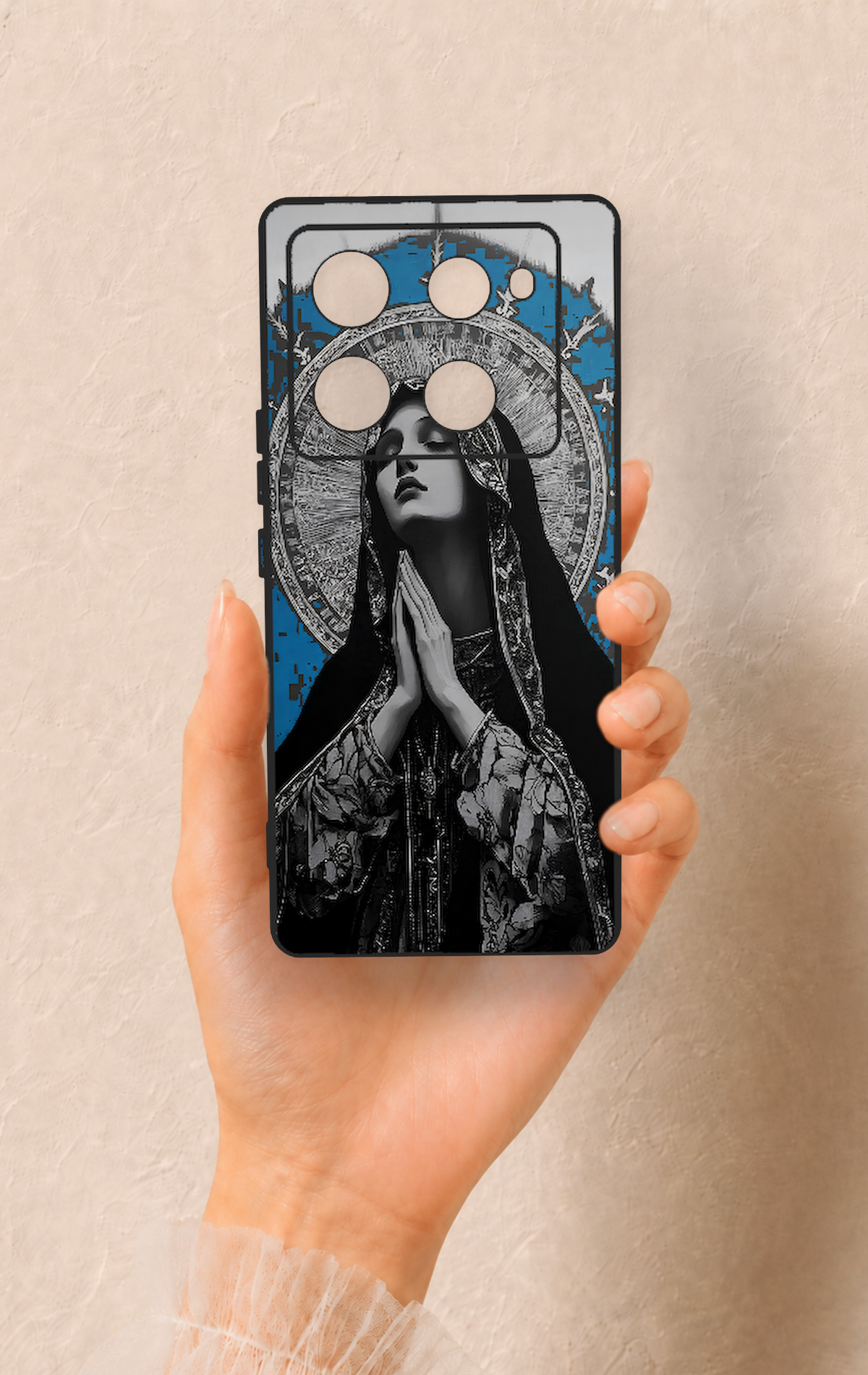 İnfinix Note 40 Pro Uyumlu Rahibe Desenli Silikon Kılıf