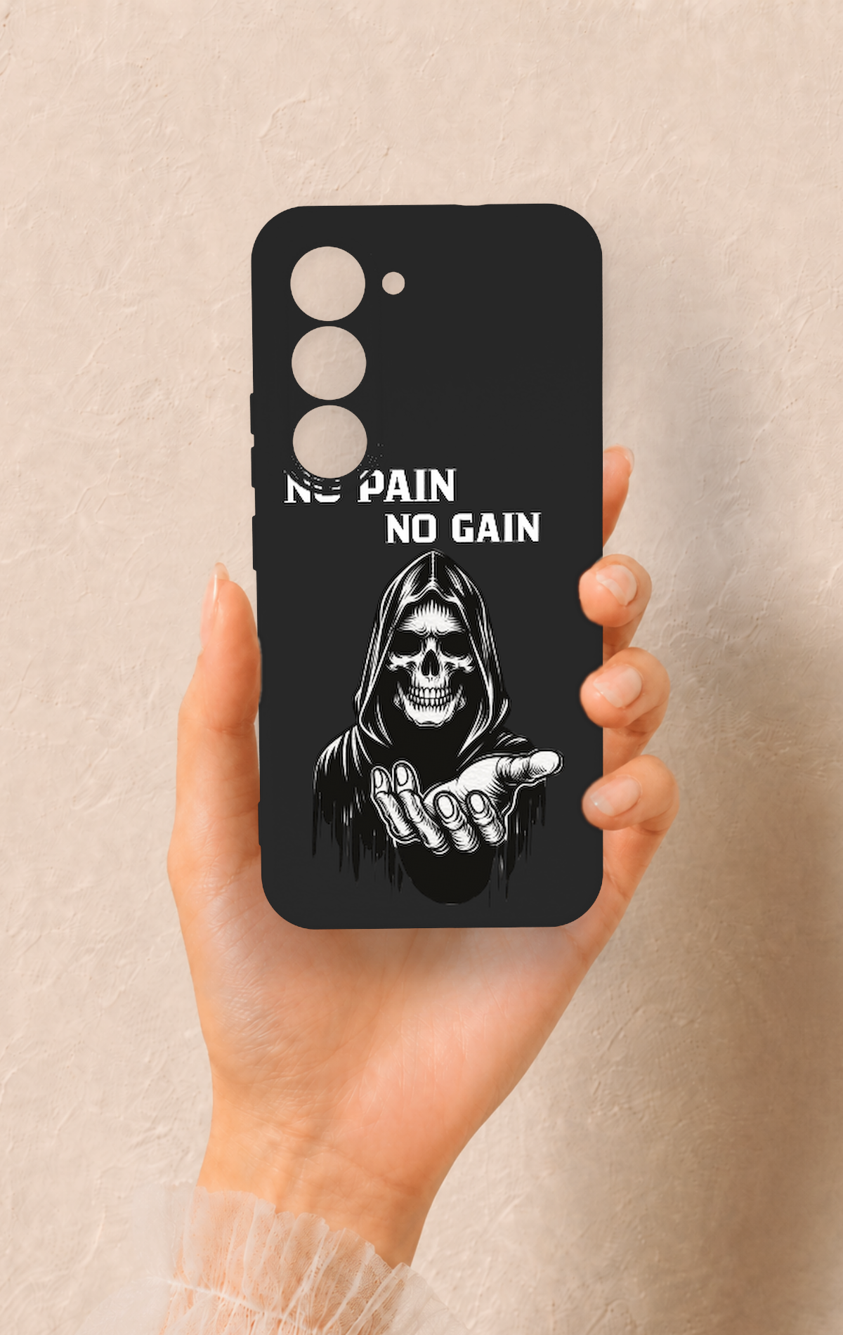 Tecno Spark 40 Pro Uyumlu No Pain No Gain Desenli Silikon Kılıf