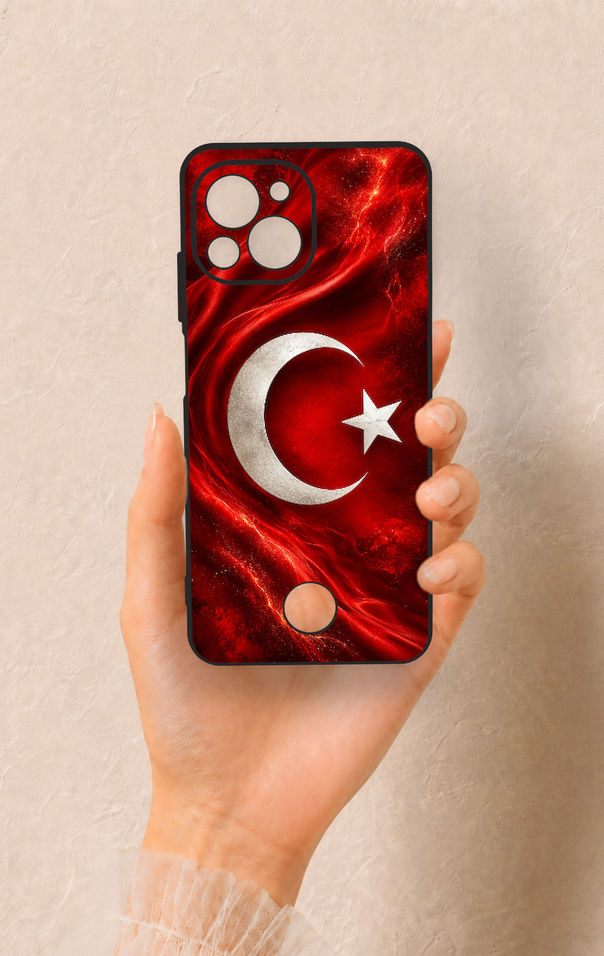 Reeder S23 Pro Max Uyumlu Türk Bayrağı Desenli Silikon Kılıf