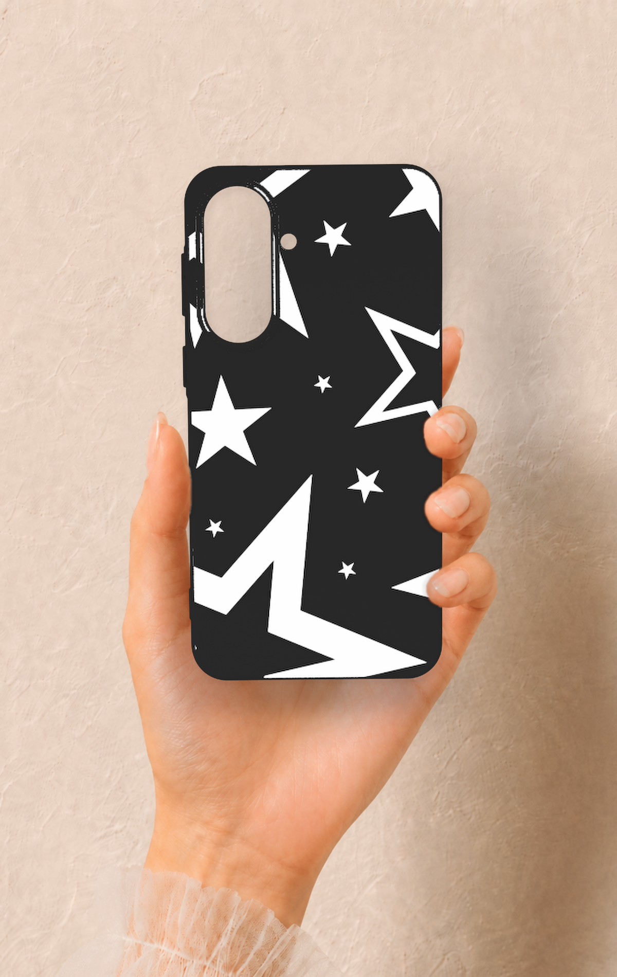 Samsung A37 Uyumlu Siyah Mega Star Desenli Silikon Kılıf