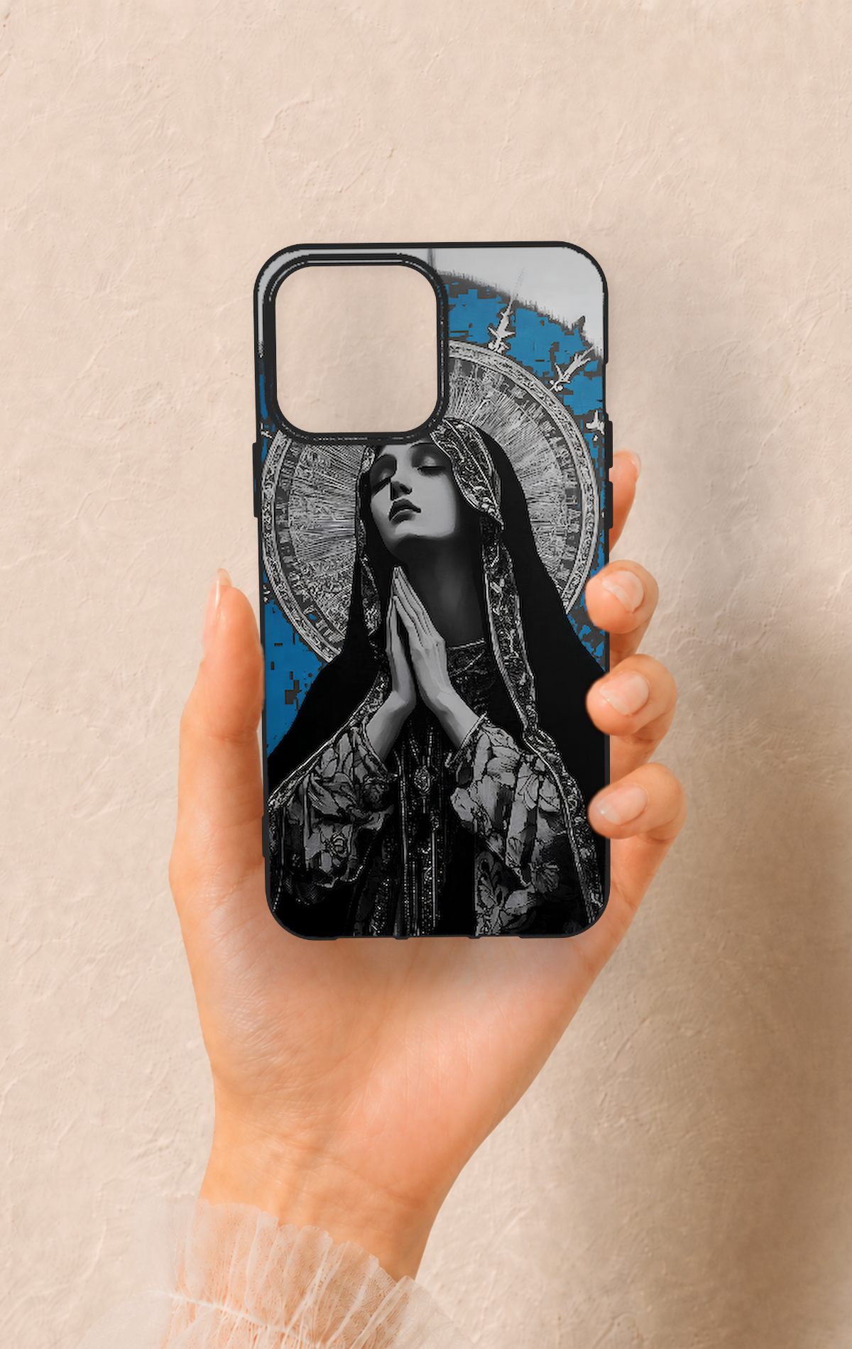 iPhone 13 Pro Max Uyumlu Rahibe Desenli Silikon Kılıf