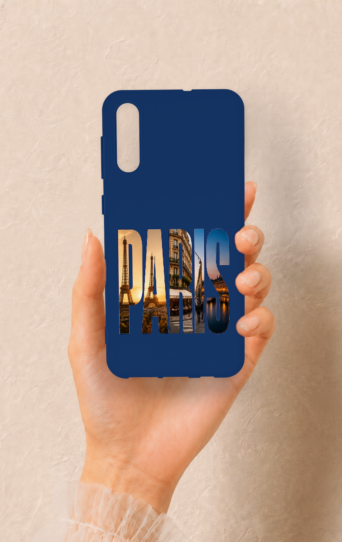 Samsung A50 Uyumlu Paris Desenli Silikon Kılıf