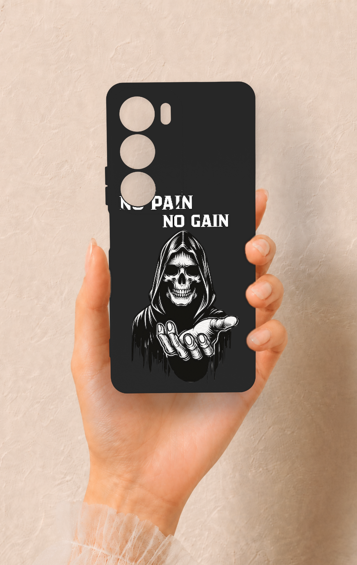 Vivo Y19s Uyumlu No Pain No Gain Desenli Silikon Kılıf