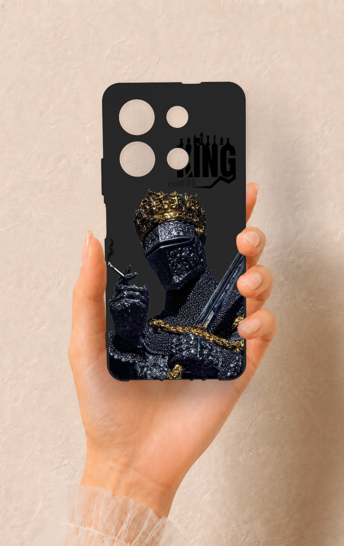 İnfinix Note 30 Uyumlu King Desenli Silikon Kılıf