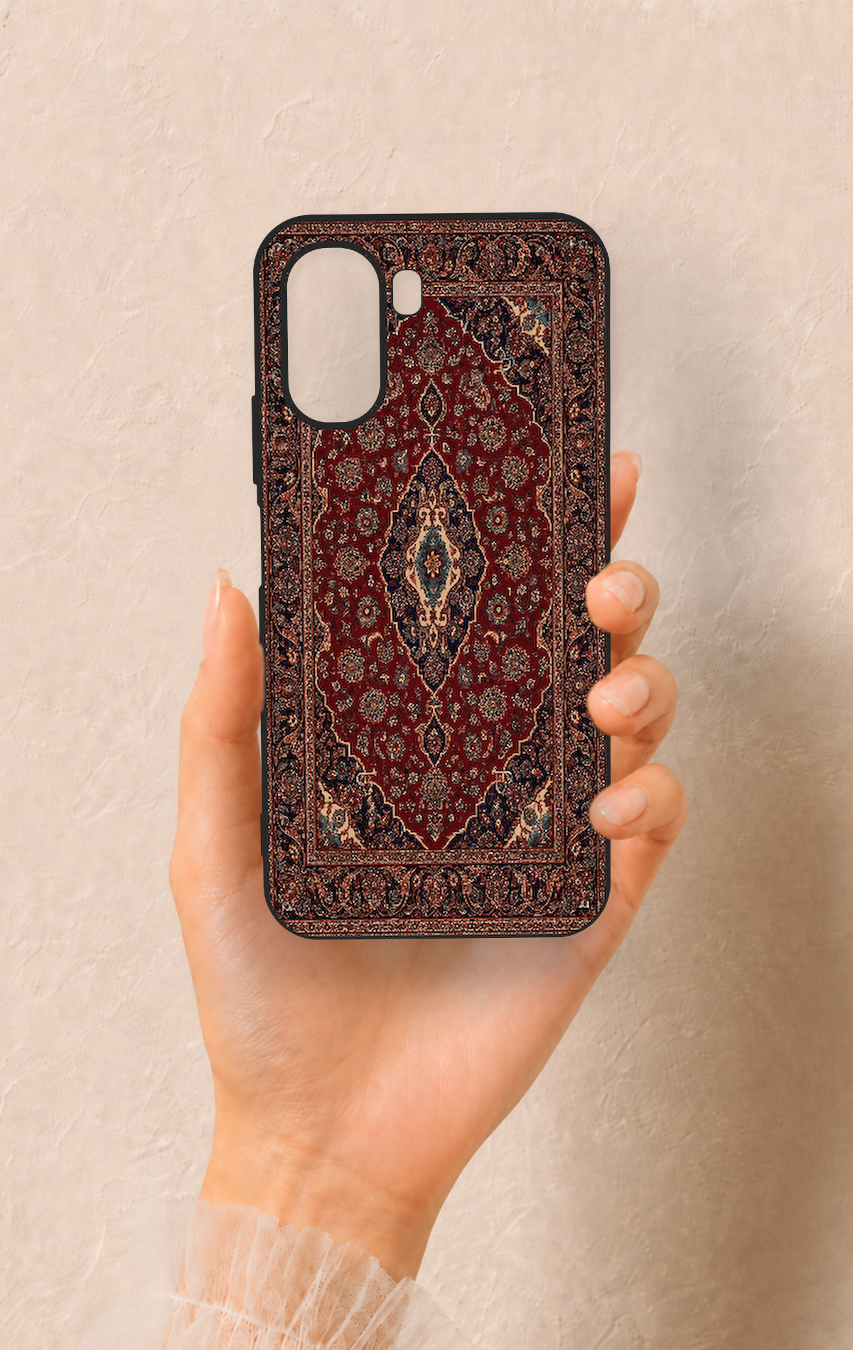 Oppo A6T Uyumlu Acem Halı Desenli Silikon Kılıf