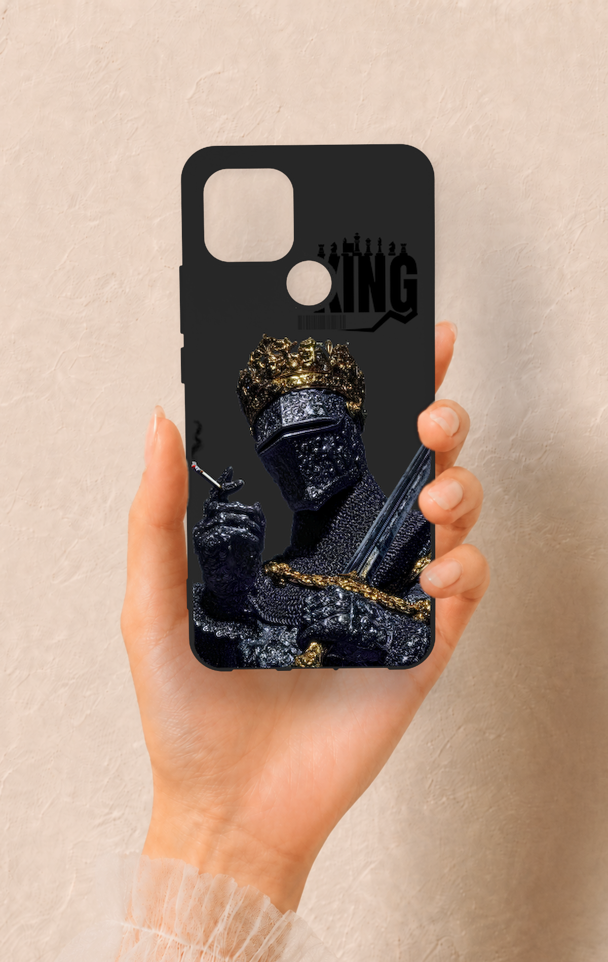 Oppo A15 Uyumlu King Desenli Silikon Kılıf
