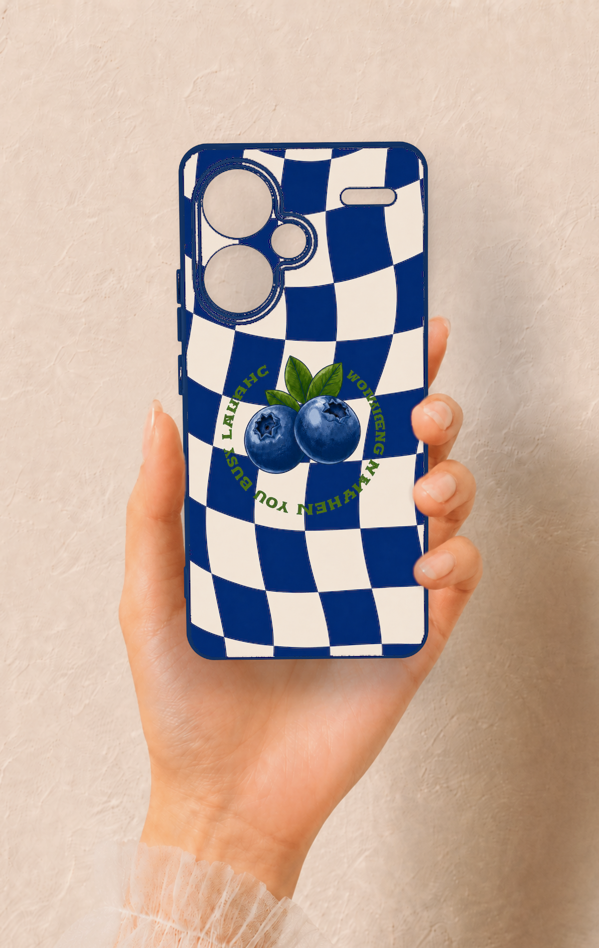 Redmi Note 13 Pro Plus Uyumlu Yaban Mersini Desenli Silikon Kılıf