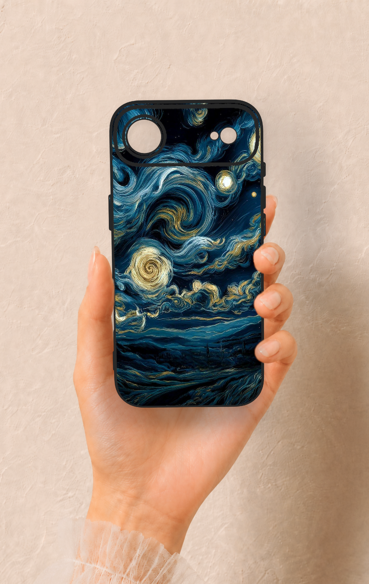 iPhone 17 Air Uyumlu Yıldızlı Gece Desenli Silikon Kılıf