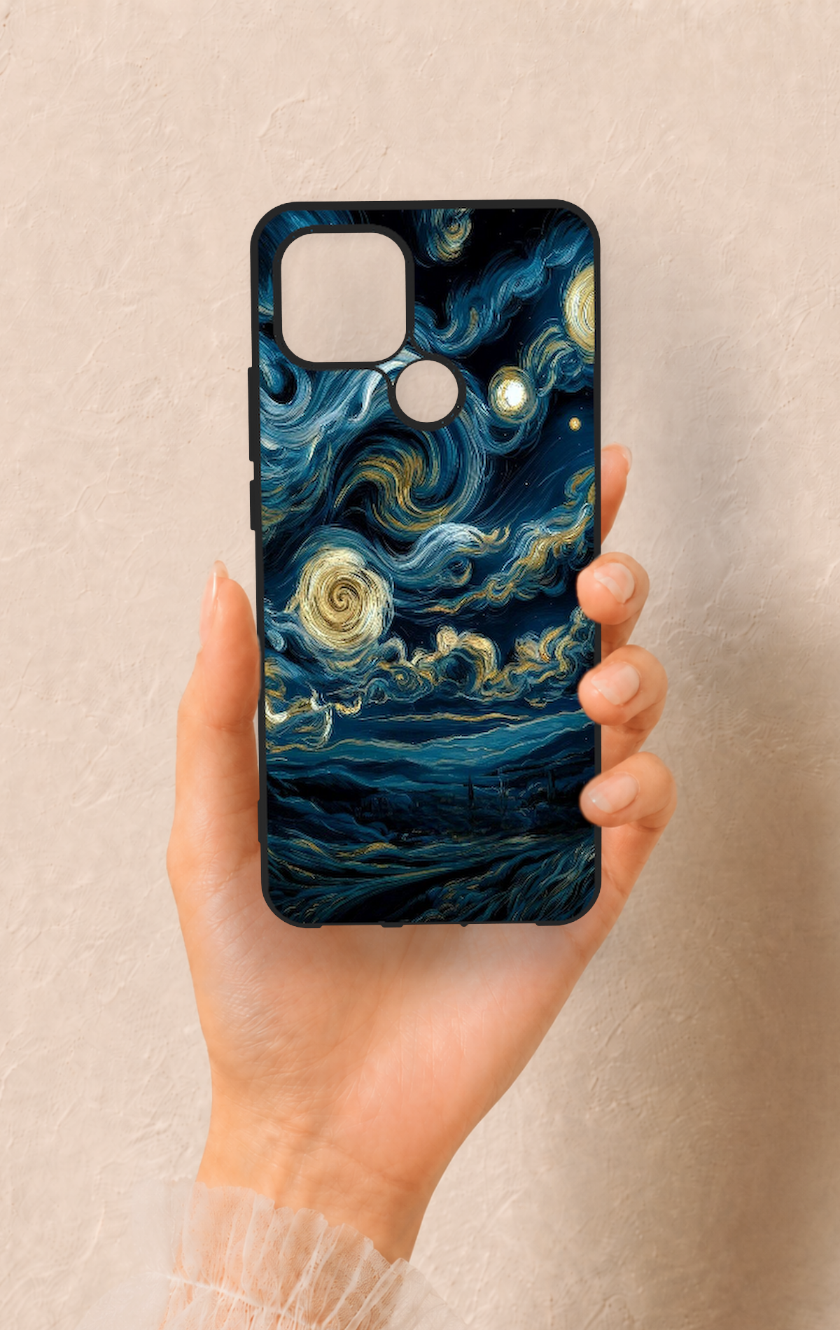 Oppo A15 Uyumlu Yıldızlı Gece Desenli Silikon Kılıf