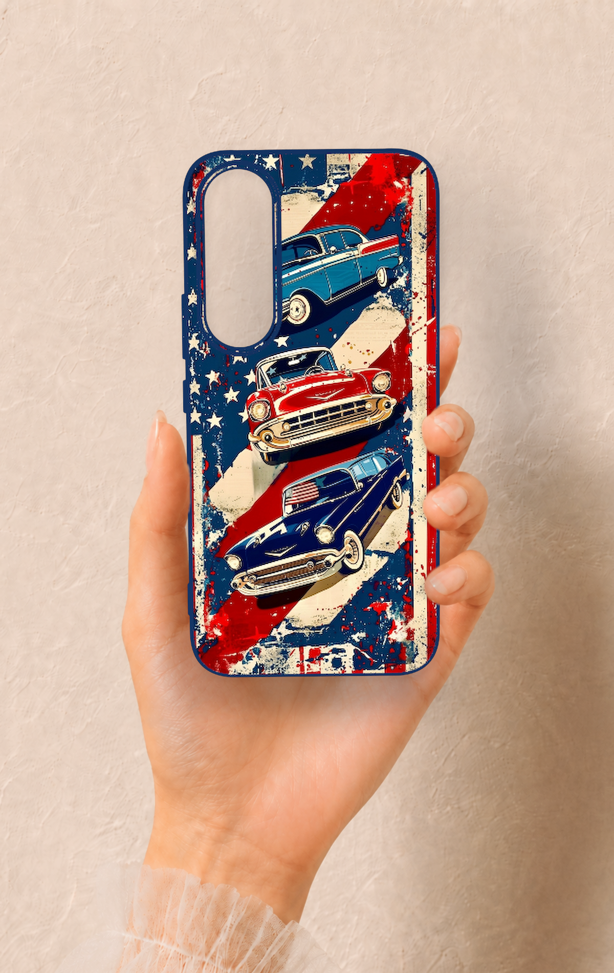 Vivo V70 FE 5G Uyumlu Amerikan Chevrolet Desenli Silikon Kılıf