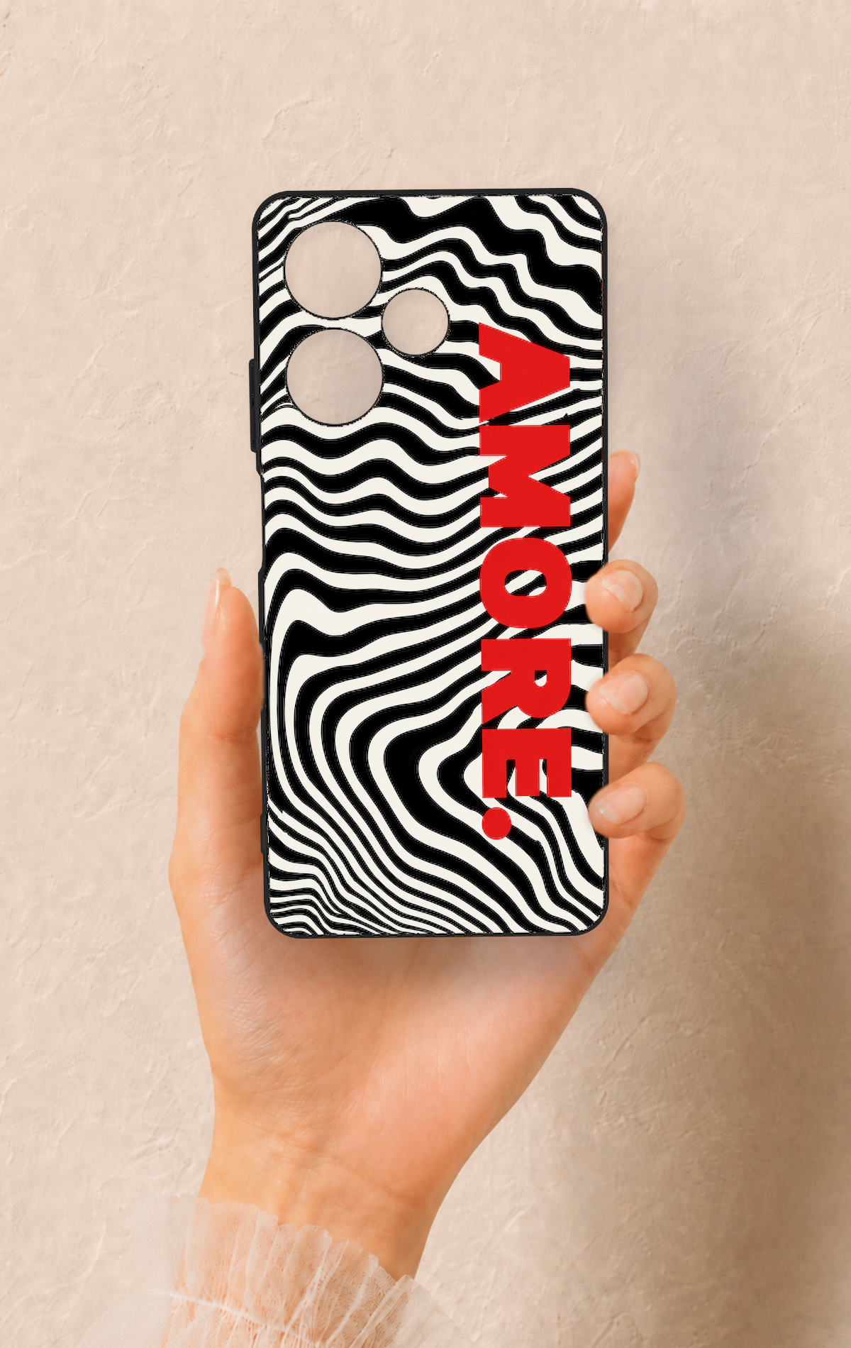İnfinix Hot 30 Uyumlu Zebra Amore Desenli Silikon Kılıf