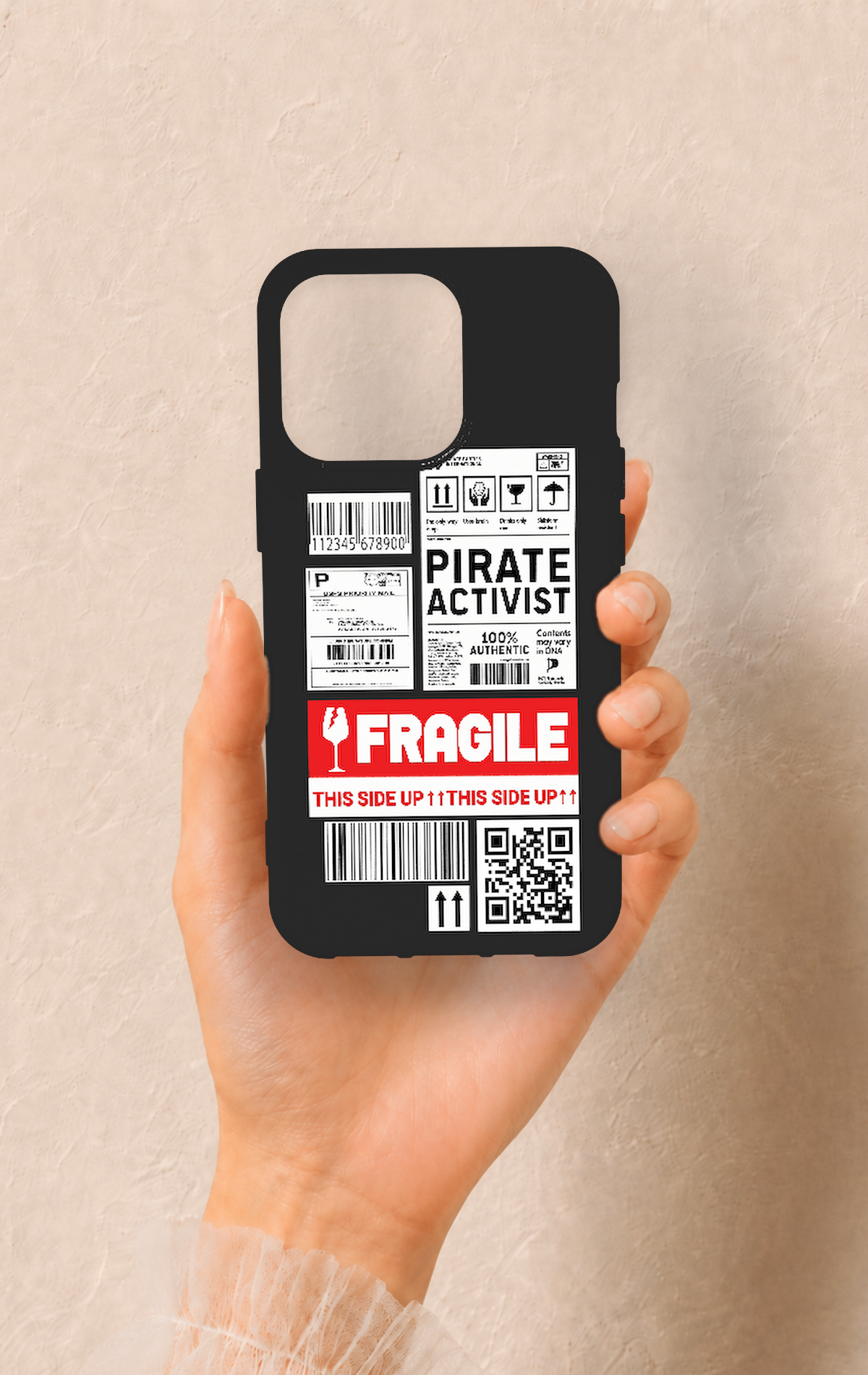 iPhone 13 Pro Uyumlu Fragile Desenli Silikon Kılıf