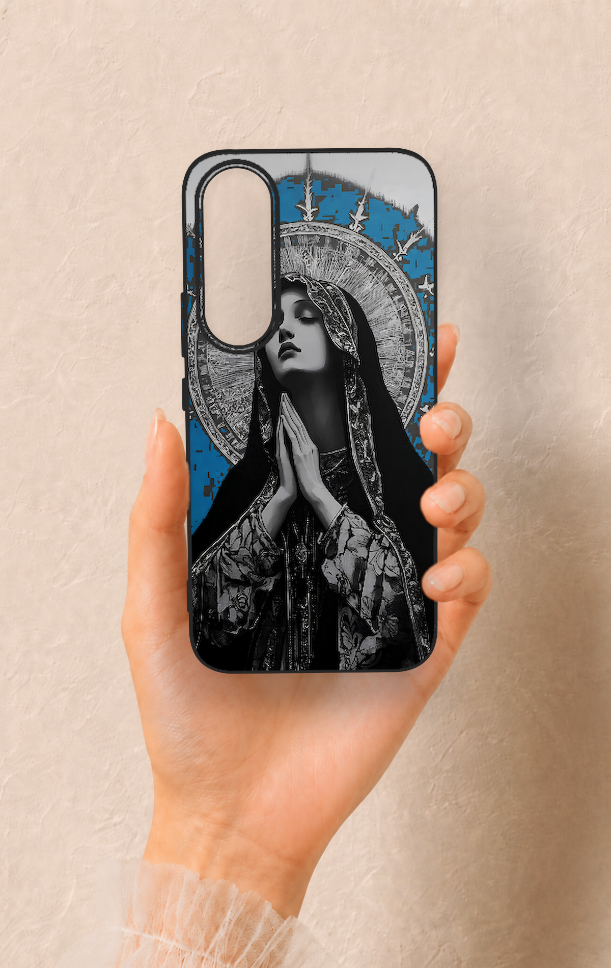 Vivo V70 FE 5G Uyumlu Rahibe Desenli Silikon Kılıf