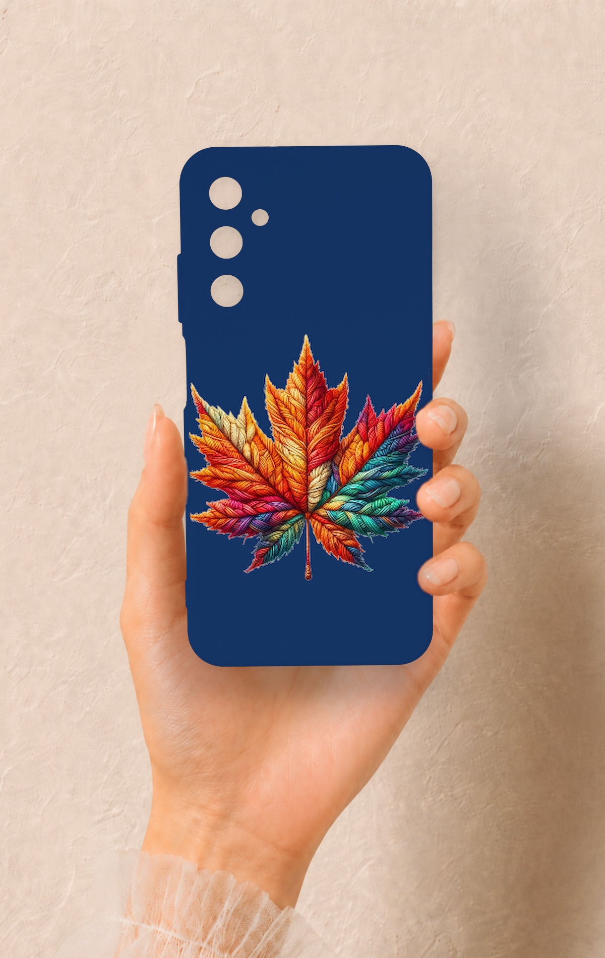 Samsung A05s Uyumlu Renkli Yaprak Desenli Silikon Kılıf