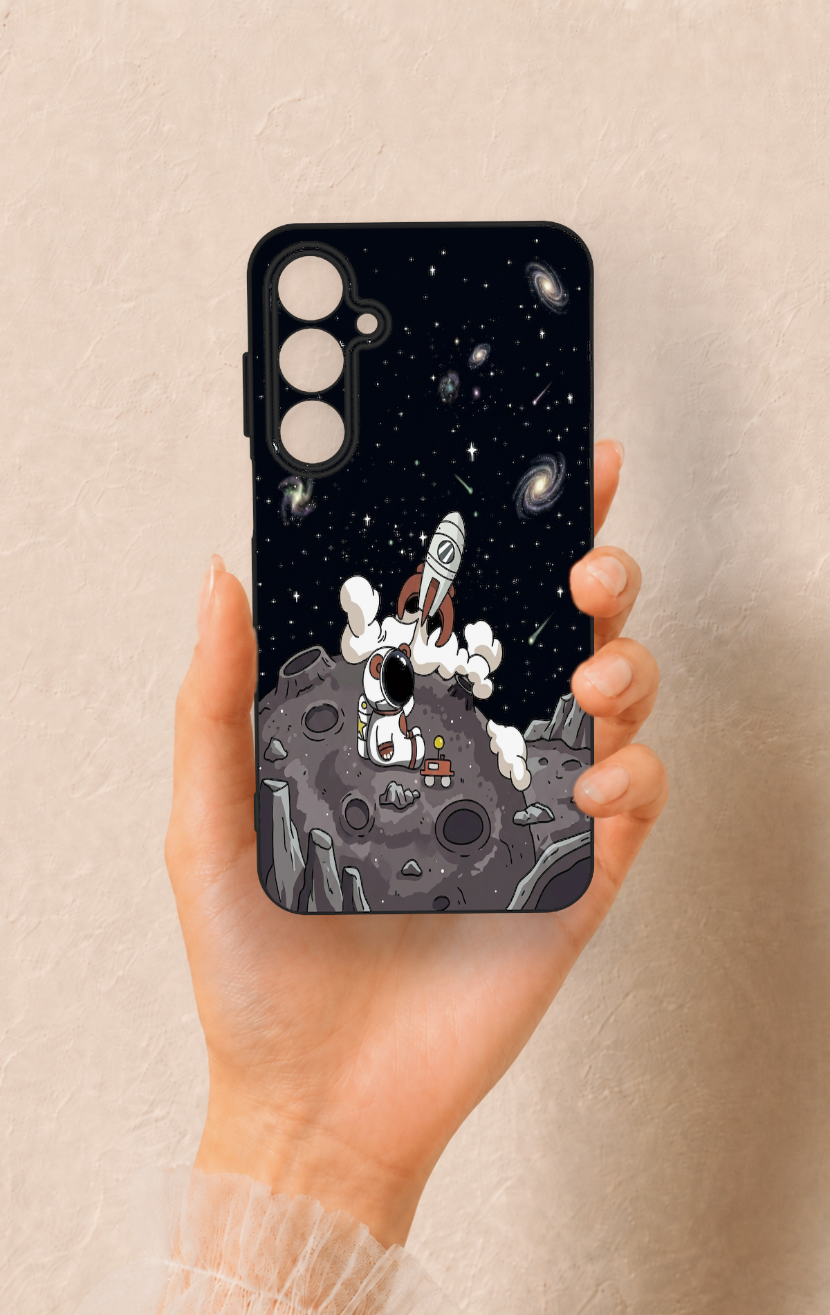 Samsung A55 Uyumlu Uzay Astronot Desenli Silikon Kılıf