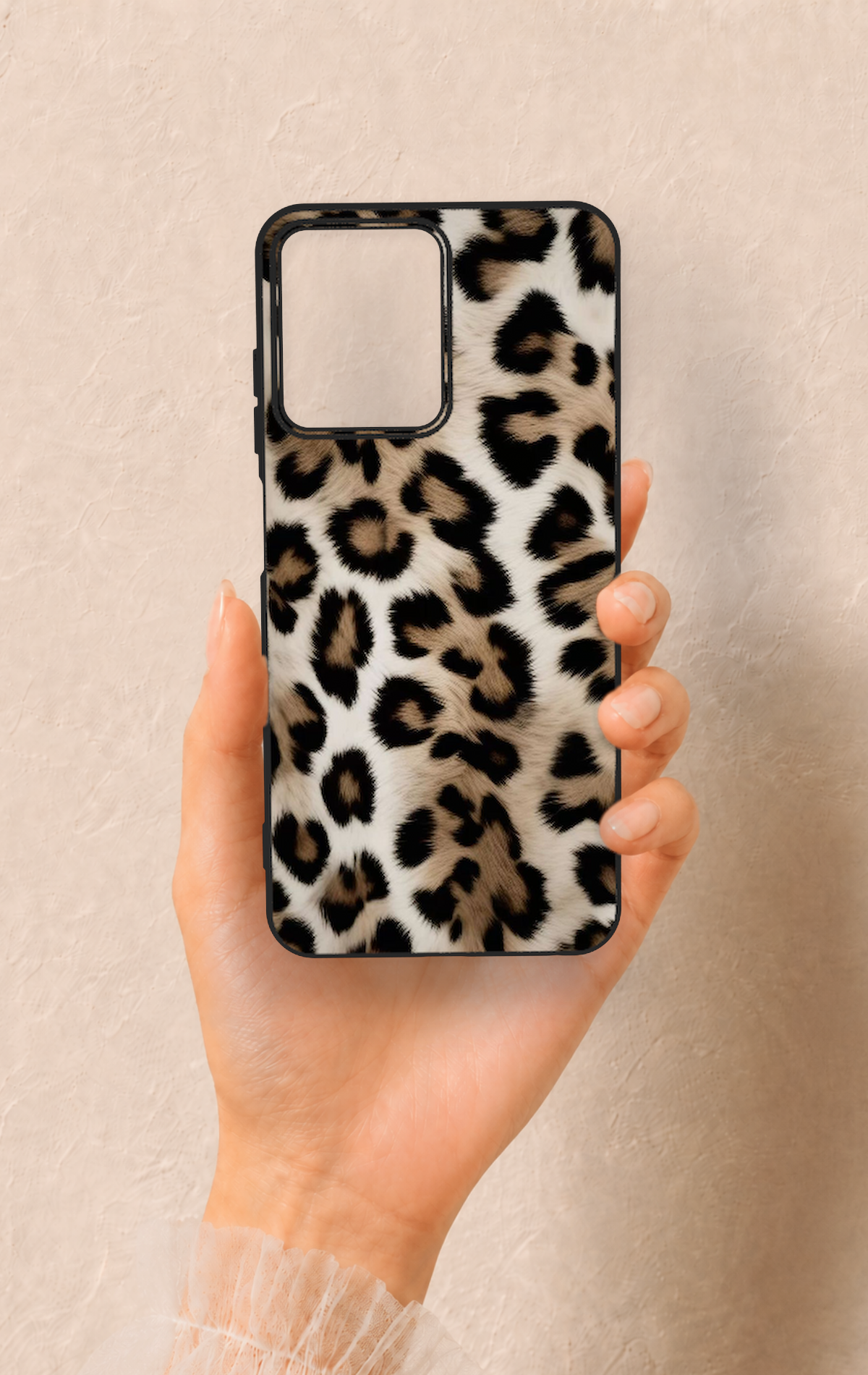 Casper Via M40 Uyumlu Leopar Derisi Desenli Silikon Kılıf