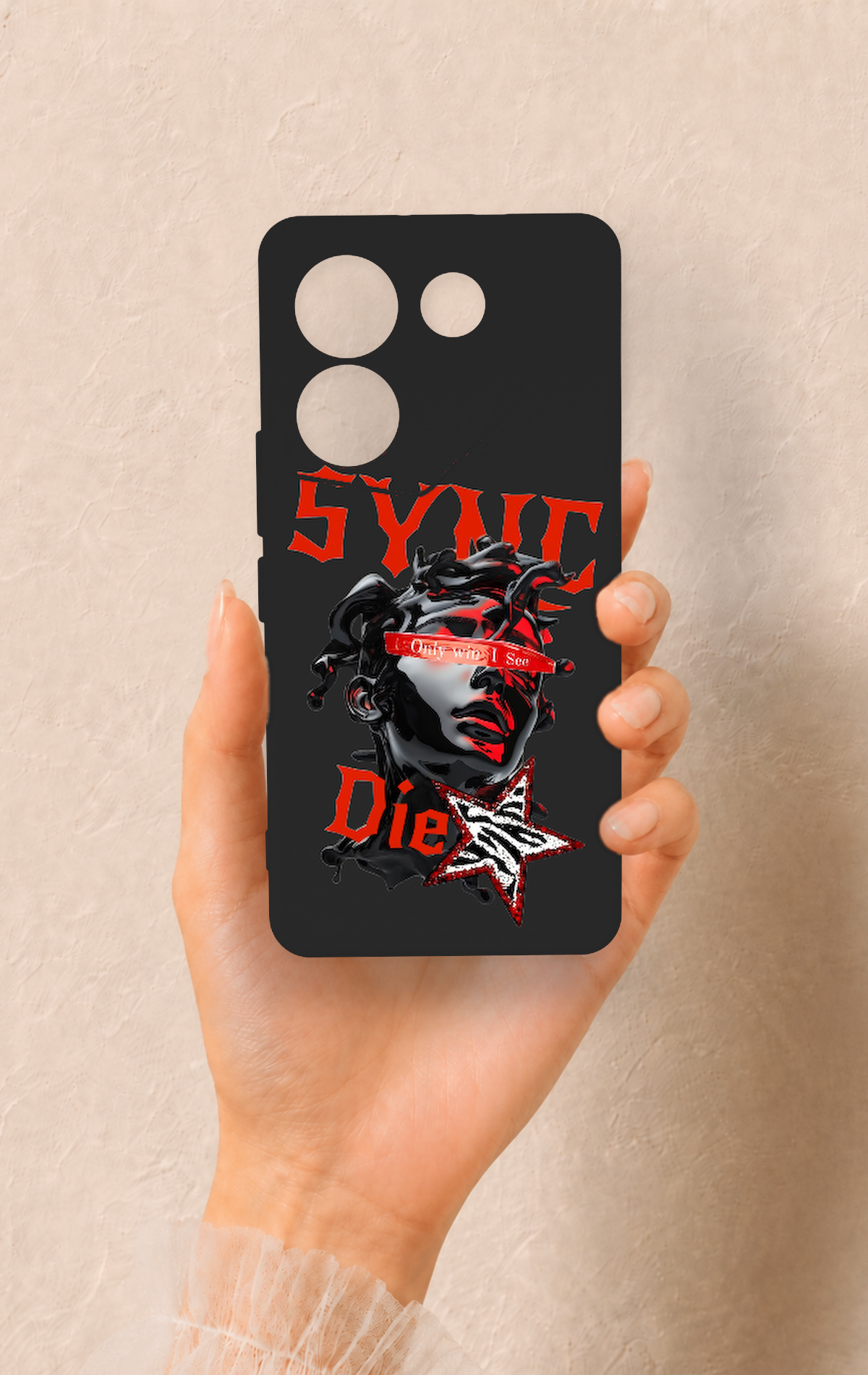 Tecno Camon 20 Pro Uyumlu Sync Die Desenli Silikon Kılıf