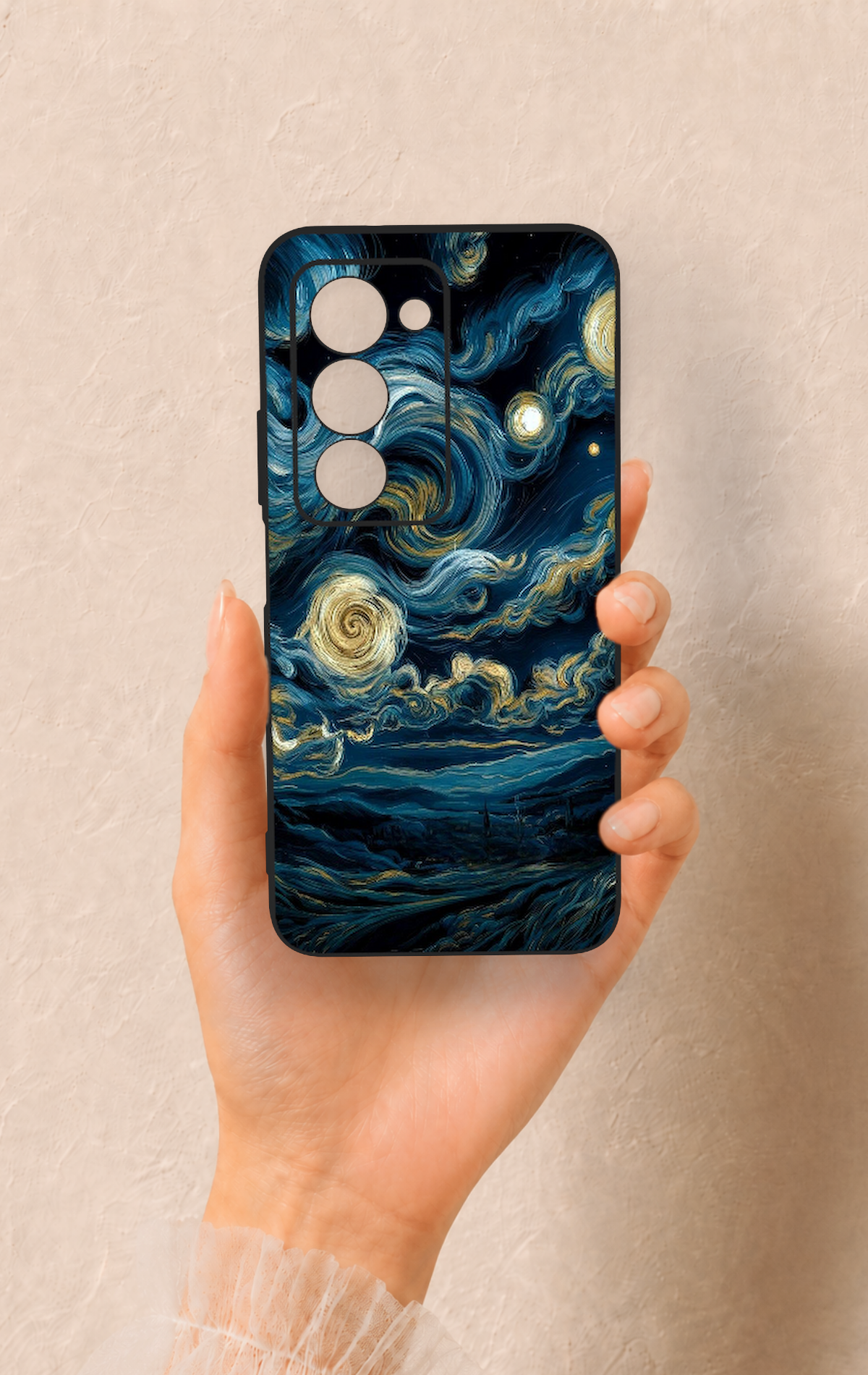 Redmi 15 5G Uyumlu Yıldızlı Gece Desenli Silikon Kılıf