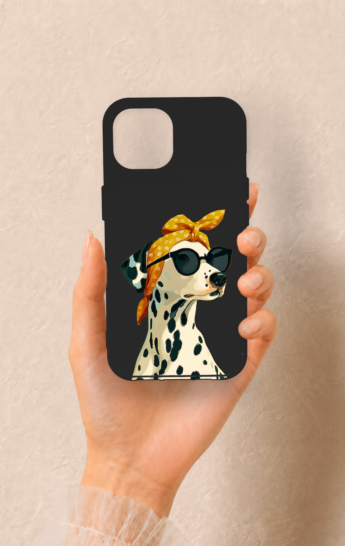 iPhone 15 Uyumlu Cool Dalmaçyalı Desenli Silikon Kılıf