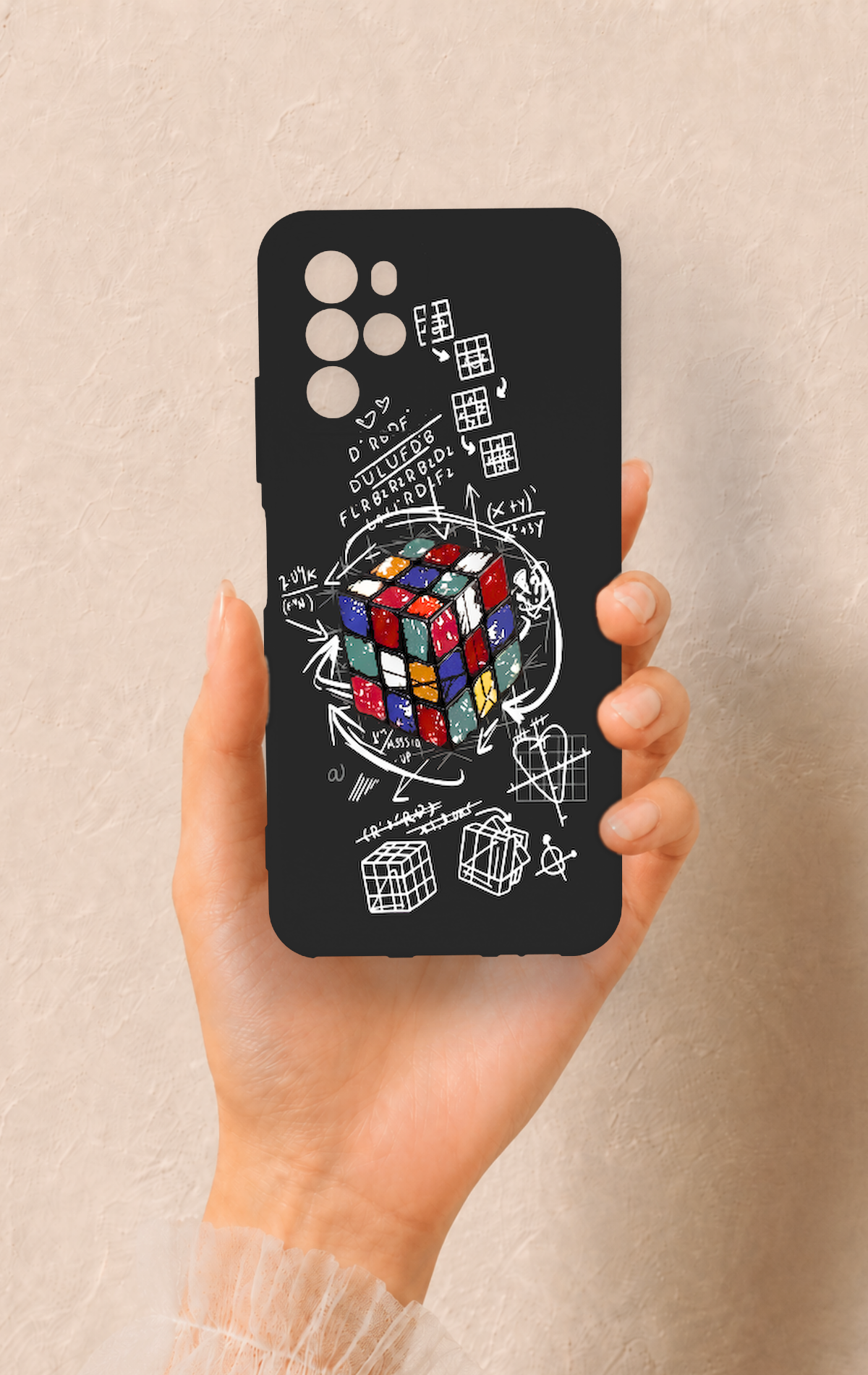 Omix x700 Uyumlu Rubik Küb Desenli Silikon Kılıf