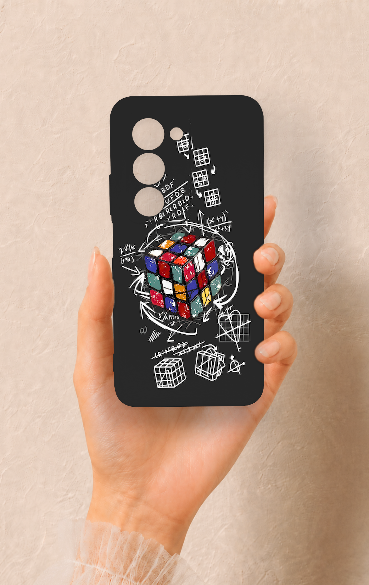 Redmi 15 5G Uyumlu Rubik Küb Desenli Silikon Kılıf
